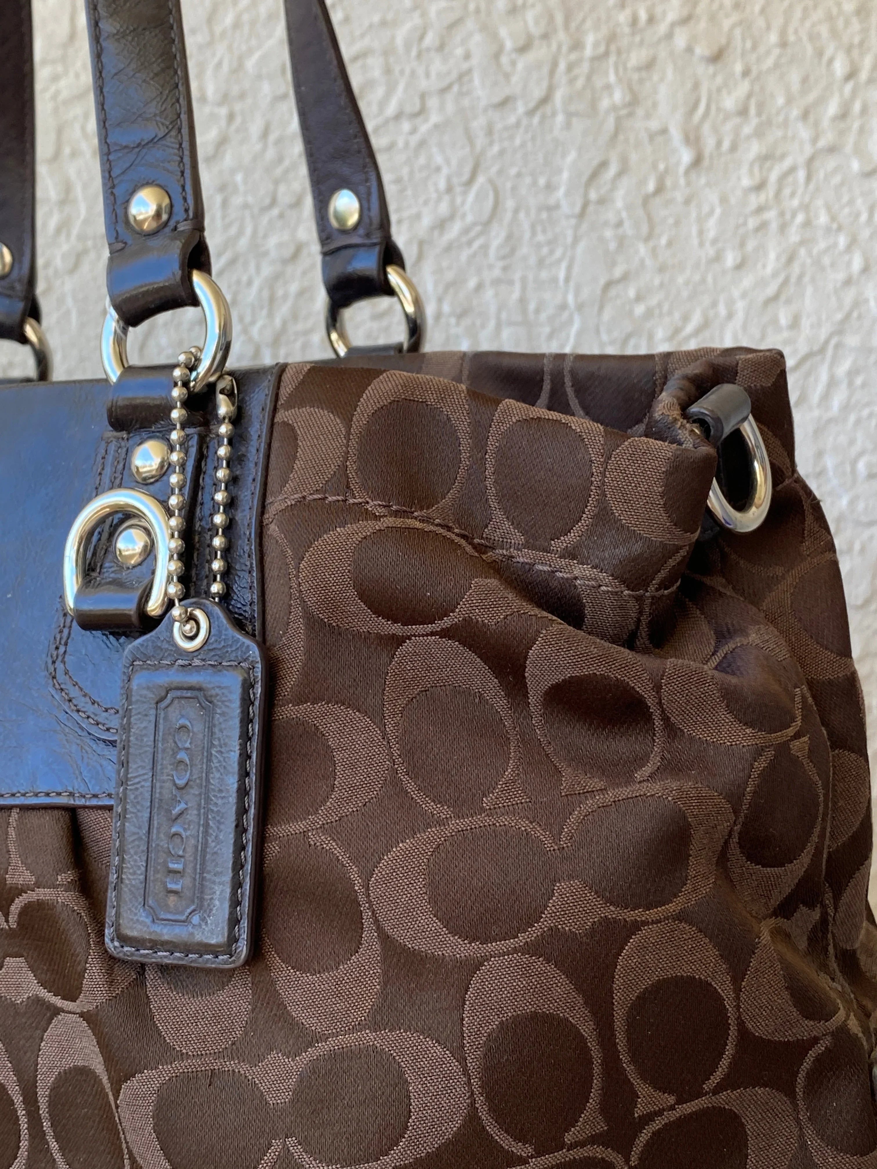 Coach Authentic Ashley Signature Sateen Brown G1051-F15510 Satchel Bag - Balagan Vintage Shoulder Bag 00s, 90s, bag, NEW IN, shoulder bag, Y2K