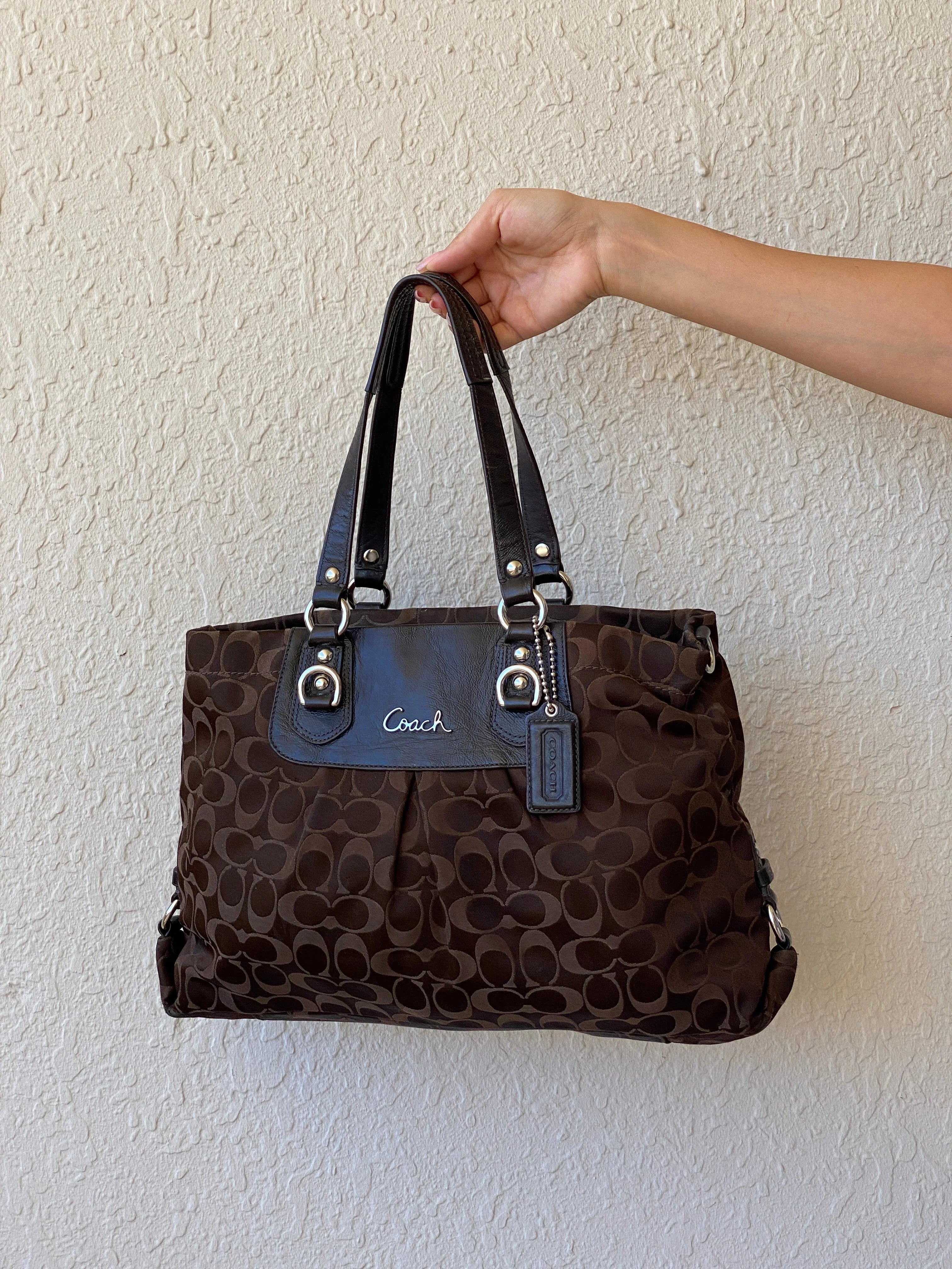 Coach Authentic Ashley Signature Sateen Brown G1051-F15510 Satchel Bag - Balagan Vintage Shoulder Bag 00s, 90s, bag, NEW IN, shoulder bag, Y2K