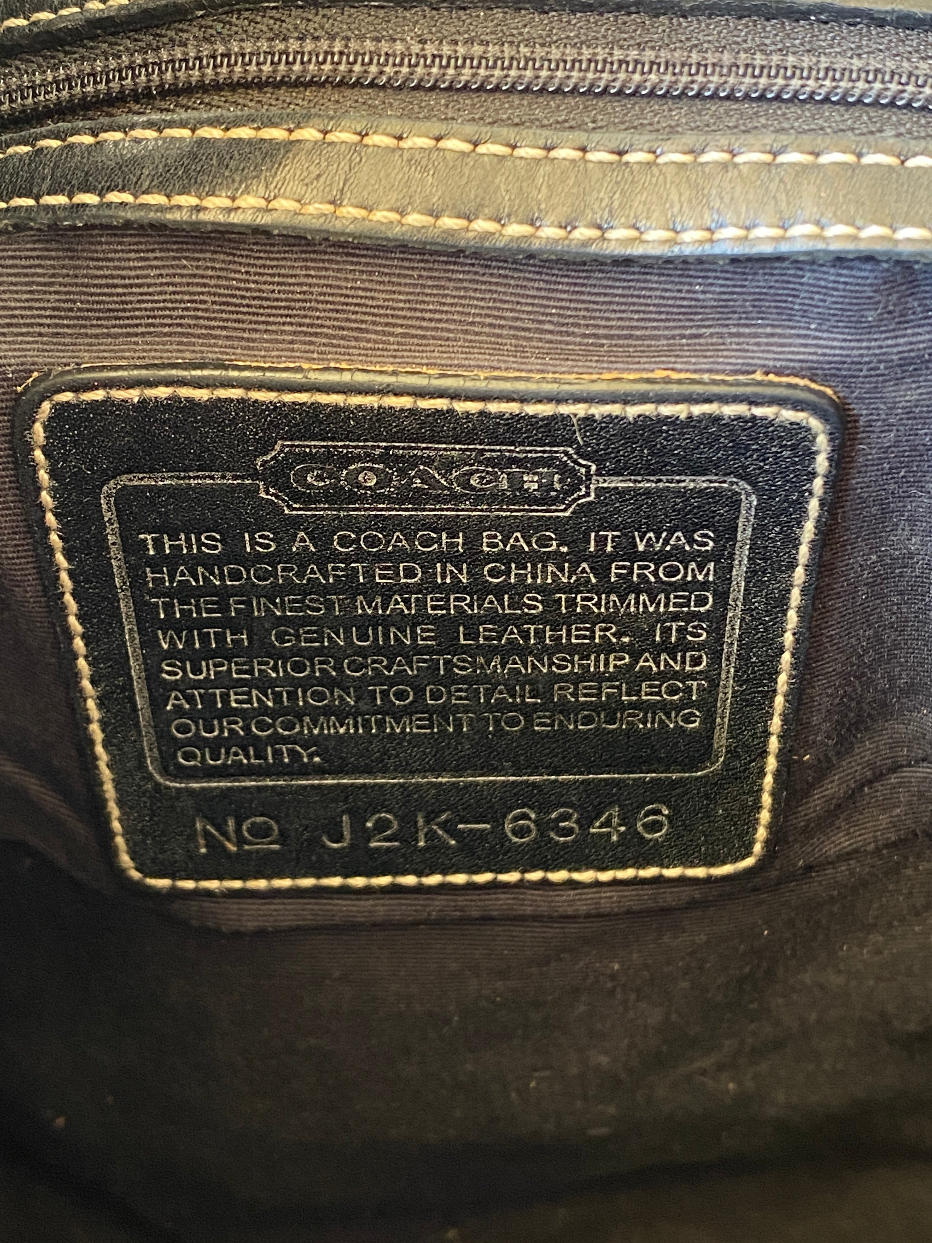 Coach Black Canvas & Leather Shoulder Bag Coach Signature Purse #J2K-6346 - Balagan Vintage Shoulder Bag 00s, 90s, bag, NEW IN, shoulder bag, Y2K