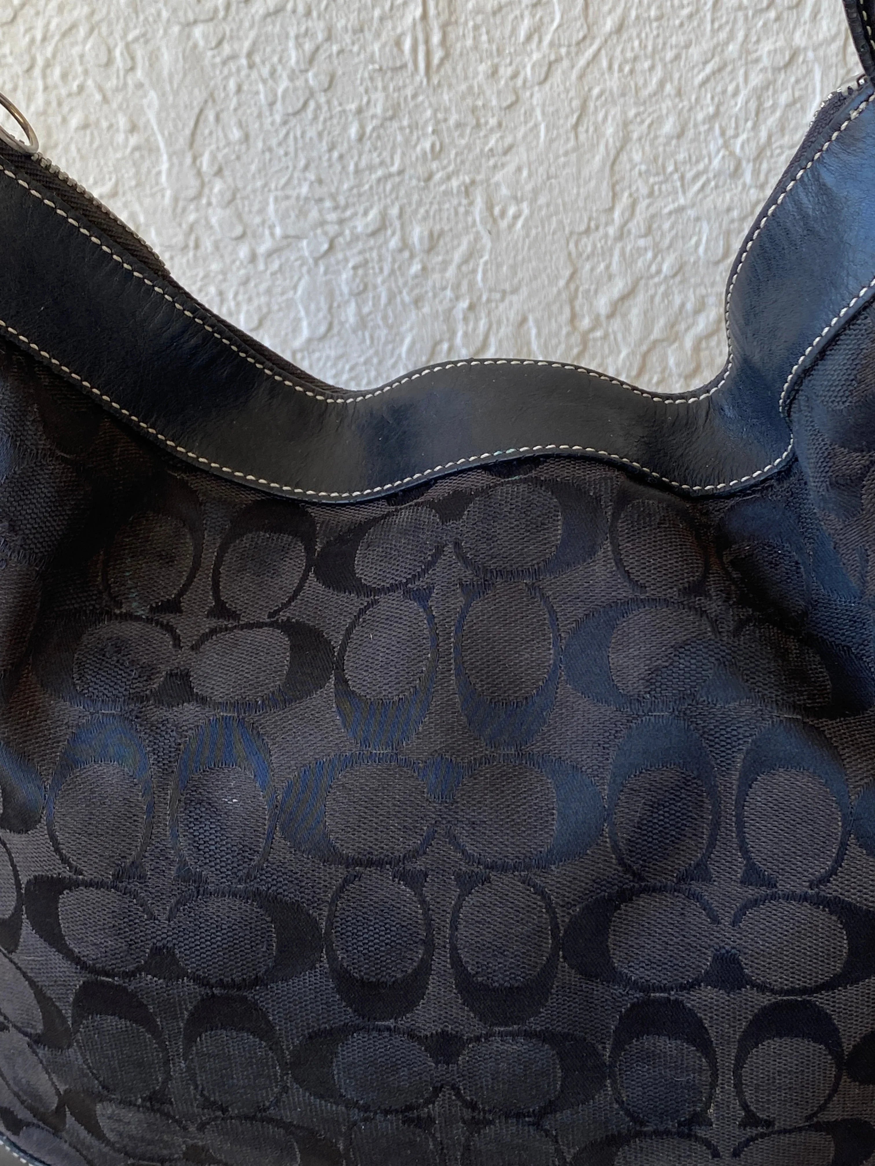 Coach Black Canvas & Leather Shoulder Bag Coach Signature Purse #J2K-6346 - Balagan Vintage Shoulder Bag 00s, 90s, bag, NEW IN, shoulder bag, Y2K