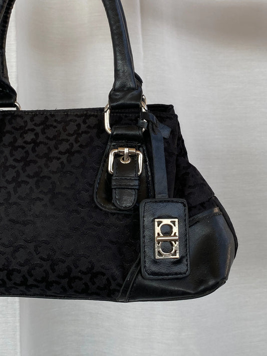 Collection @ Debenhams Black Jacquard Fabric Small Handbag - Balagan Vintage Handbags 90s
