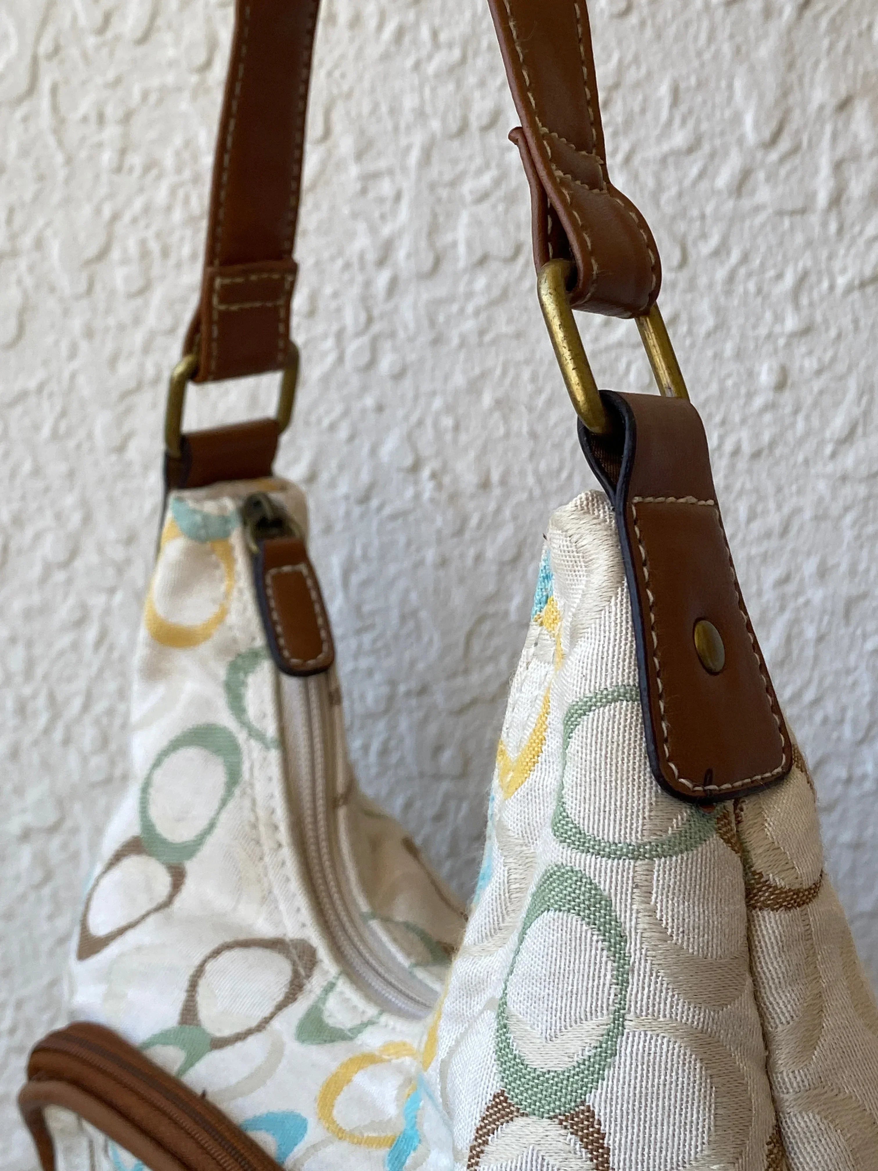 Cutest Treviso Tan Monogram Small Brown Strap Women’s Shoulder Bag - Balagan Vintage Handbags 00s, 90s, bag, NEW IN, shoulder bag, Y2K