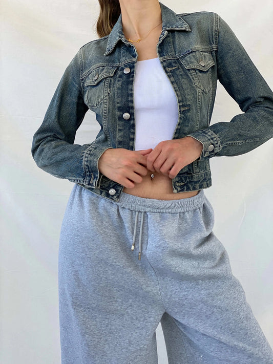 Diesel Fitted Women’s Washed Denim Jacket - S - Balagan Vintage Denim Jacket 00s, Coats&Jackets, denim, denim jacket, Diesel, Mira, Women's Denim Jackets