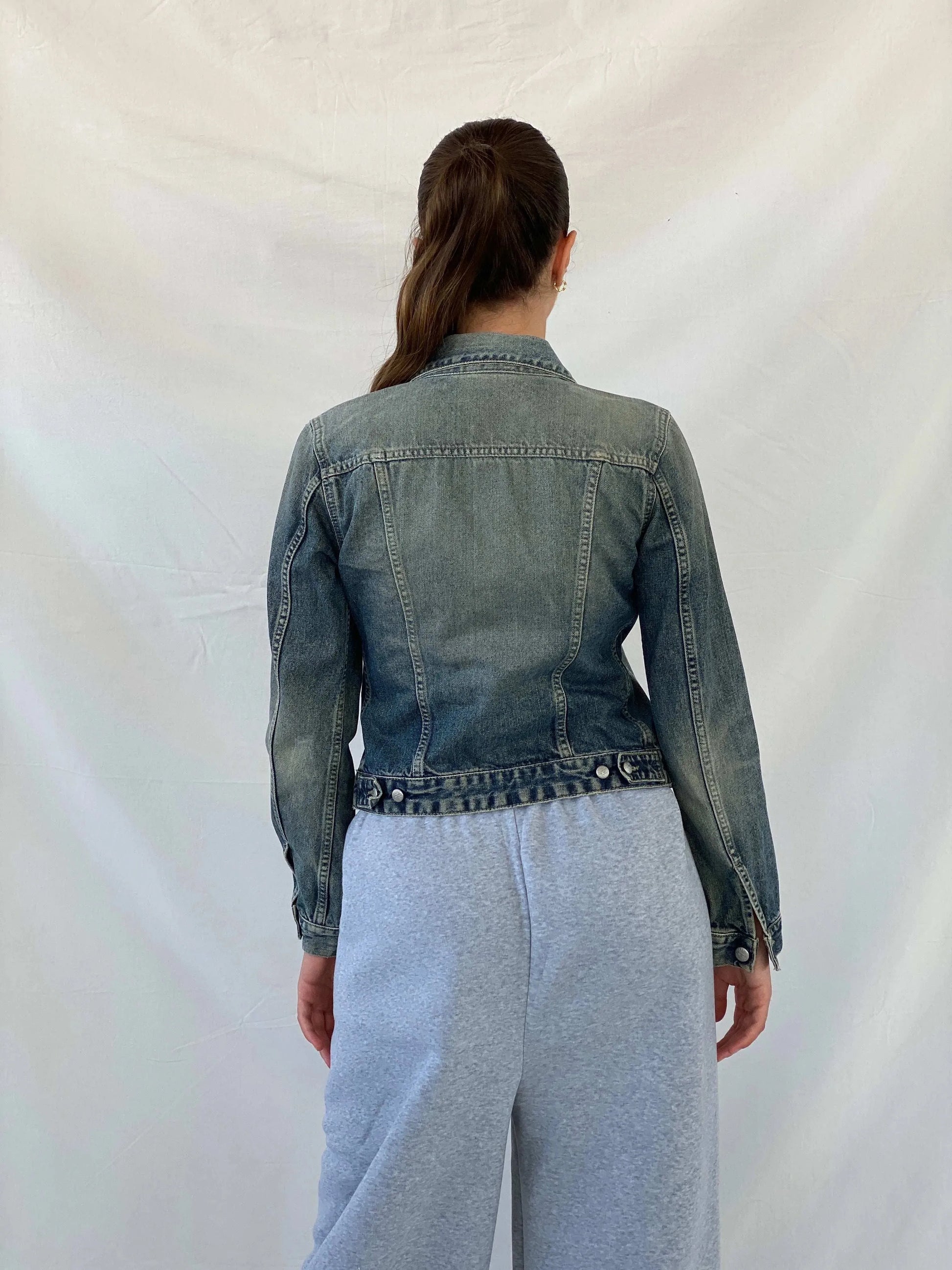Diesel Fitted Women’s Washed Denim Jacket - S - Balagan Vintage Denim Jacket 00s, Coats&Jackets, denim, denim jacket, Diesel, Mira, Women's Denim Jackets