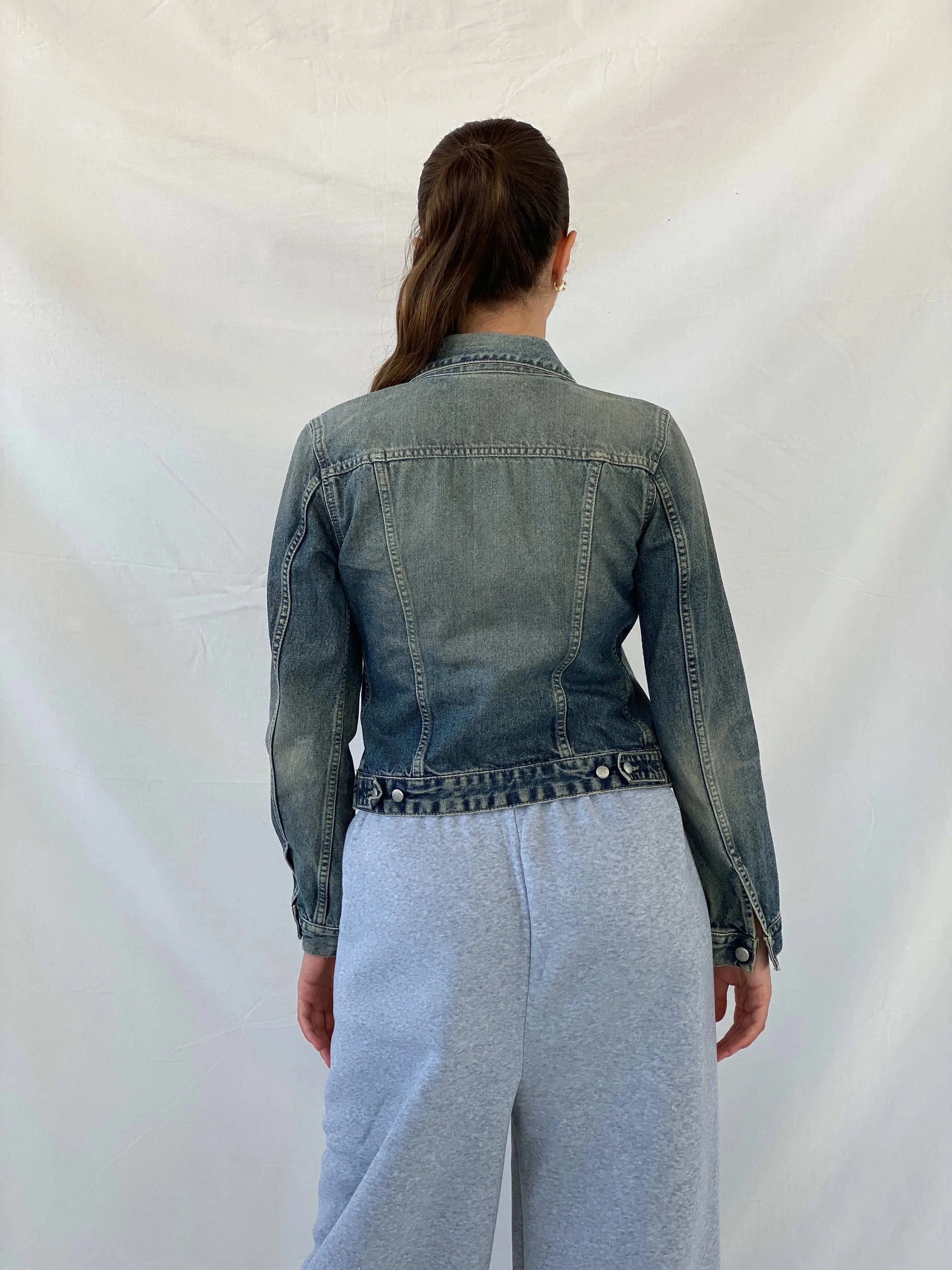 Diesel Fitted Women’s Washed Denim Jacket - S - Balagan Vintage Denim Jacket 00s, Coats&Jackets, denim, denim jacket, Diesel, Mira, Women's Denim Jackets