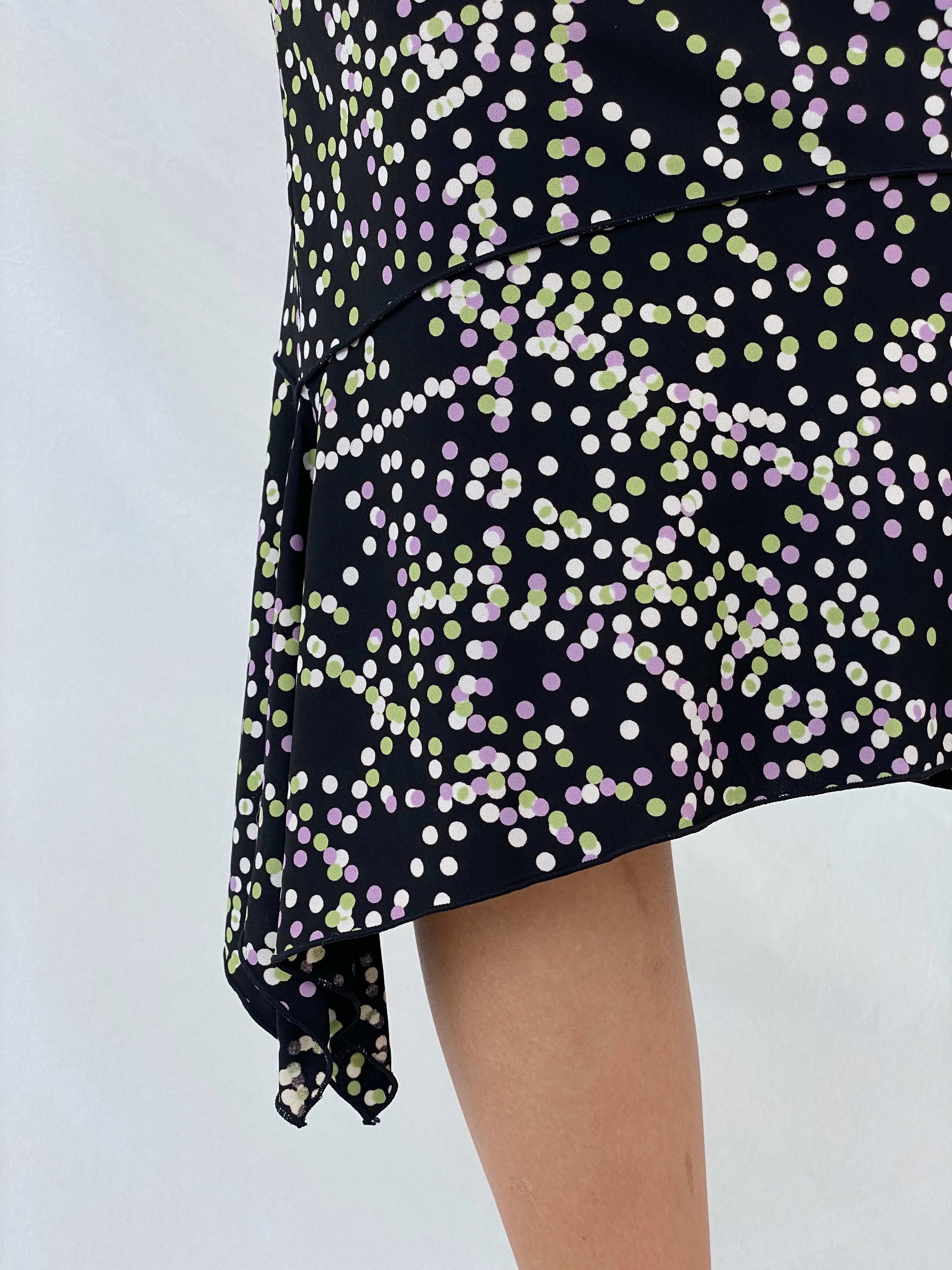 Dreamy Vintage 90s StudioM Polka Dot Midi Skirt - S - Balagan Vintage Midi Skirt 00s, Lana, midi skirt, summer