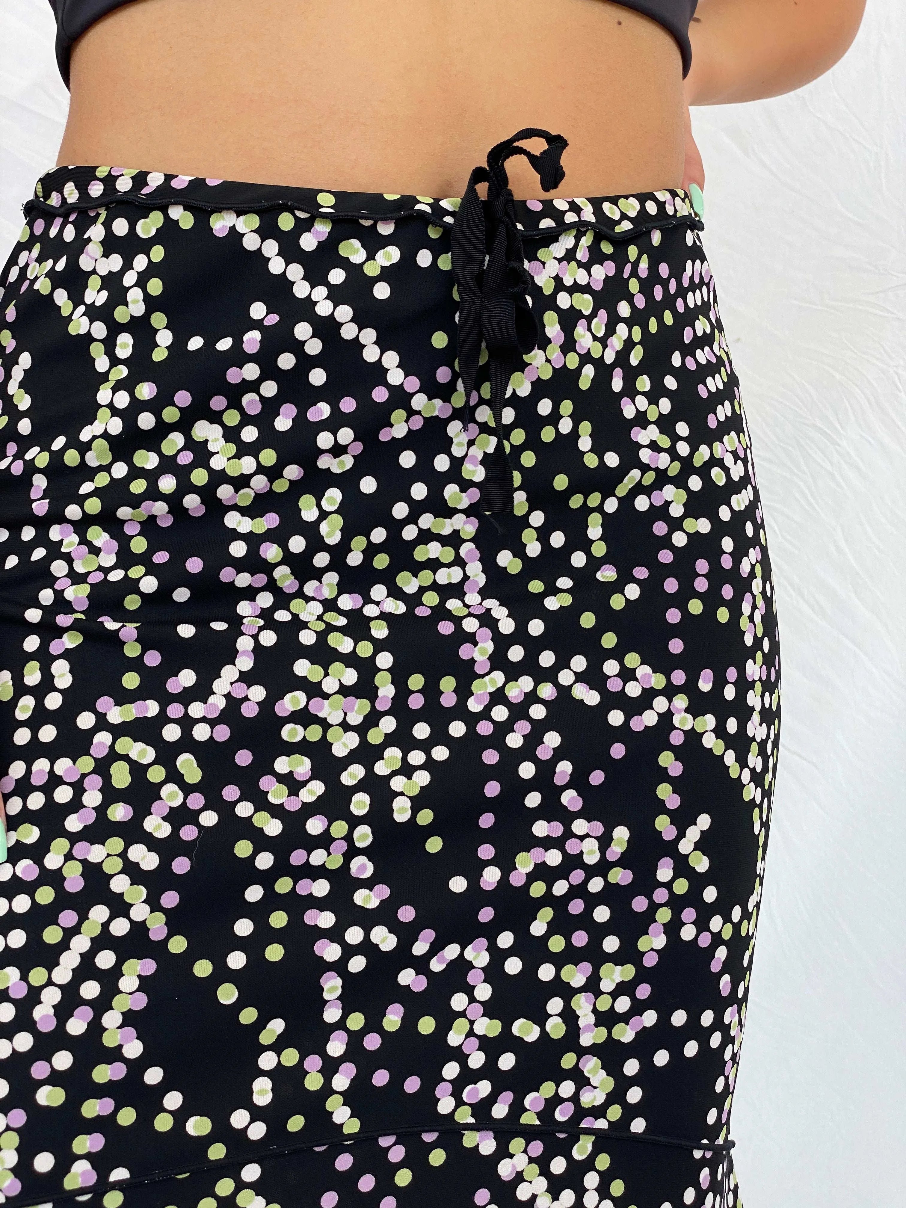 Dreamy Vintage 90s StudioM Polka Dot Midi Skirt - S - Balagan Vintage Midi Skirt 00s, Lana, midi skirt, summer