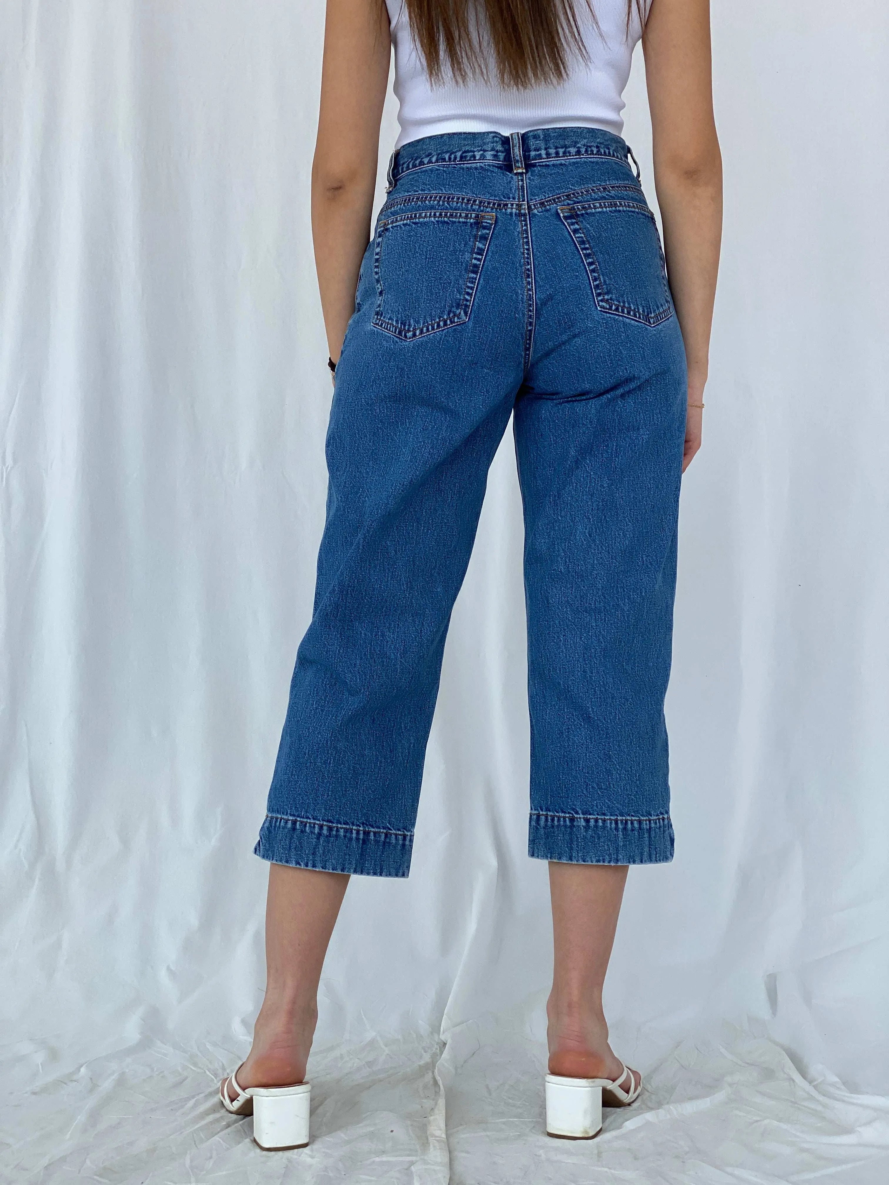 Eddie Bauer Denim Capris Pants - Size 36EUR - Balagan Vintage Capris Capris, denim, jeans, Juana, women jeans, women top