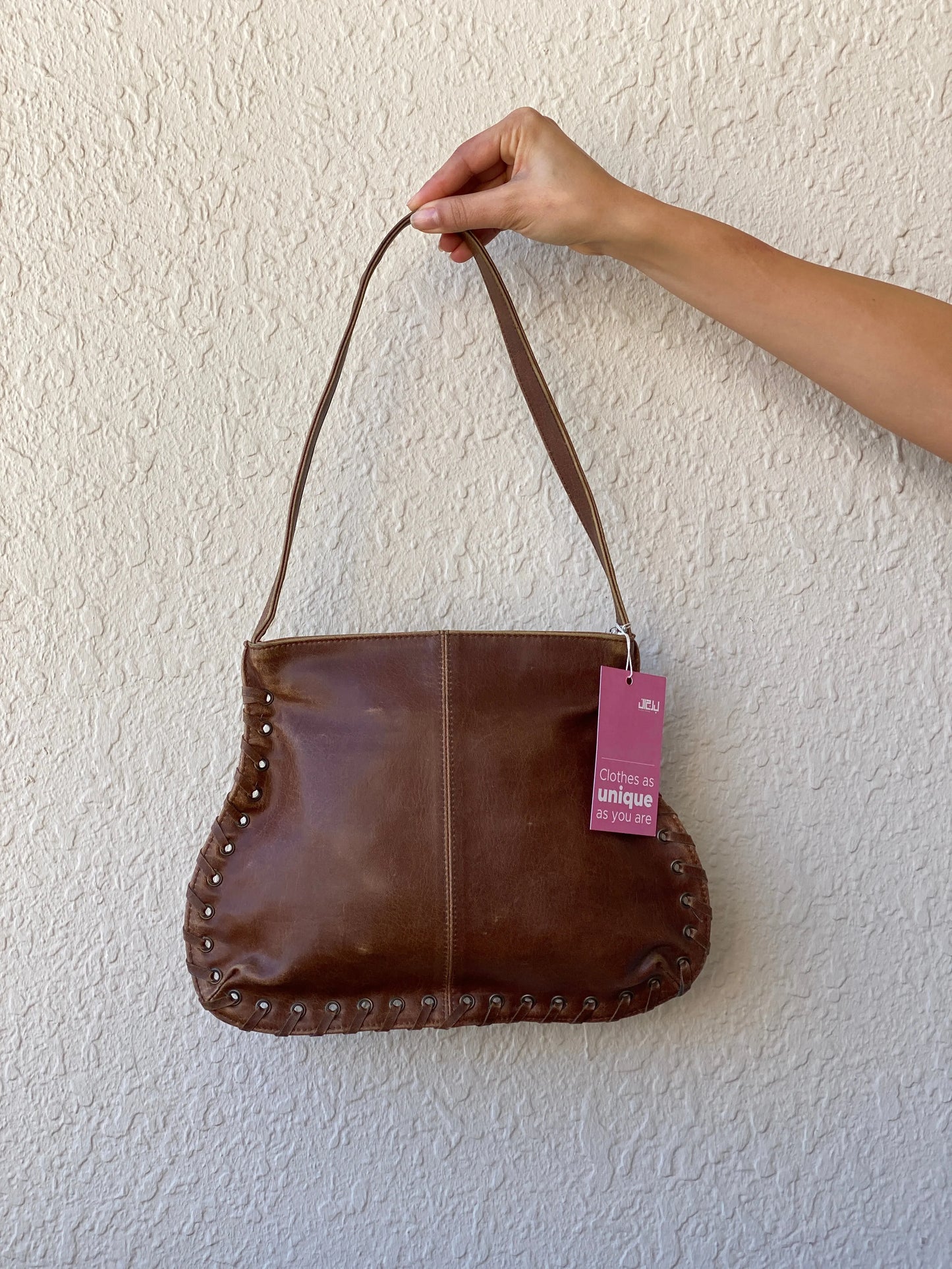 Fiorelli Tan Brown Faux Leather Shoulder Bag - Balagan Vintage Handbags 90s, bag, brown leather, genuine leather, shoulder bag