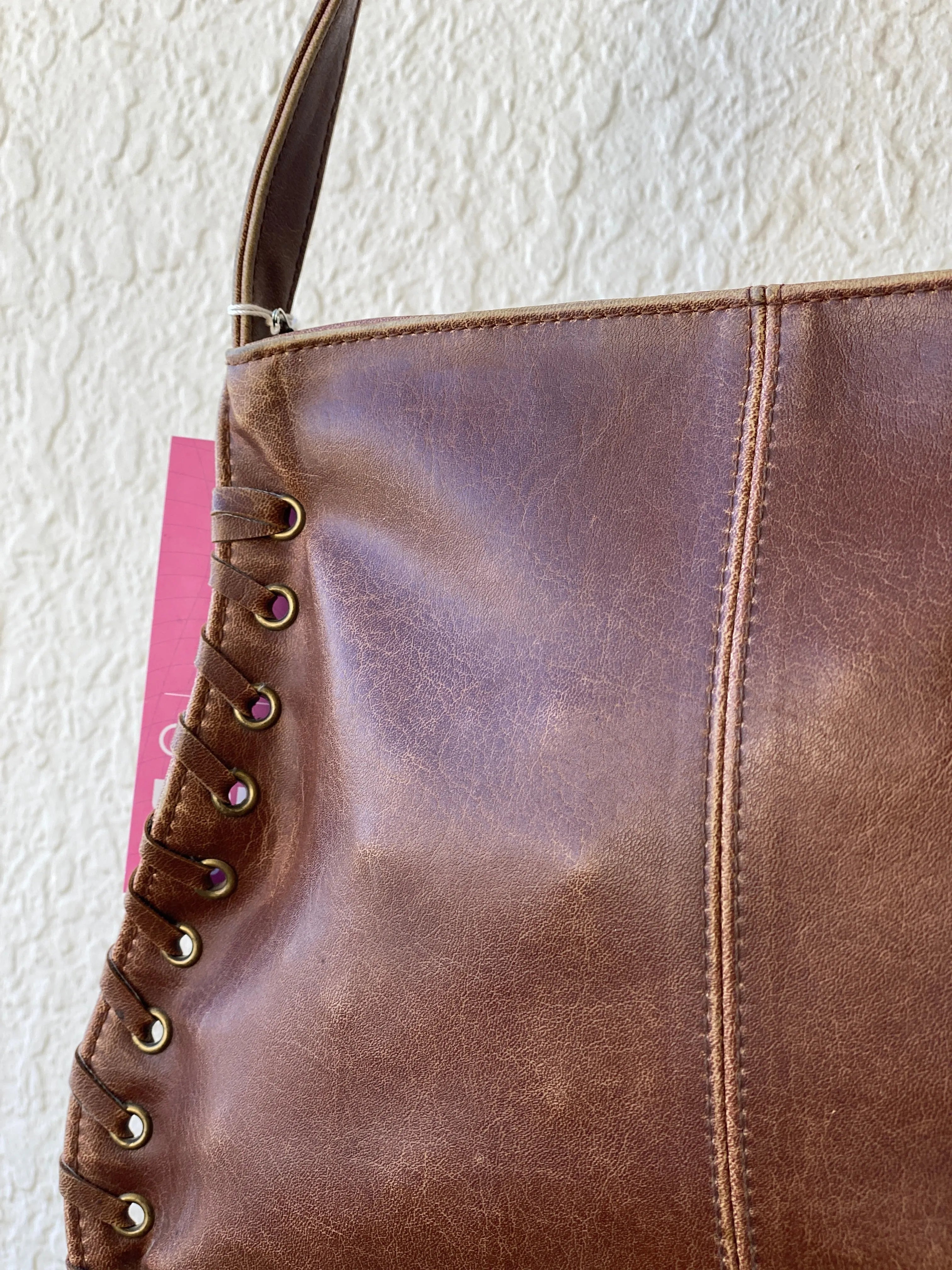 Fiorelli Tan Brown Faux Leather Shoulder Bag - Balagan Vintage Handbags 90s, bag, brown leather, genuine leather, shoulder bag