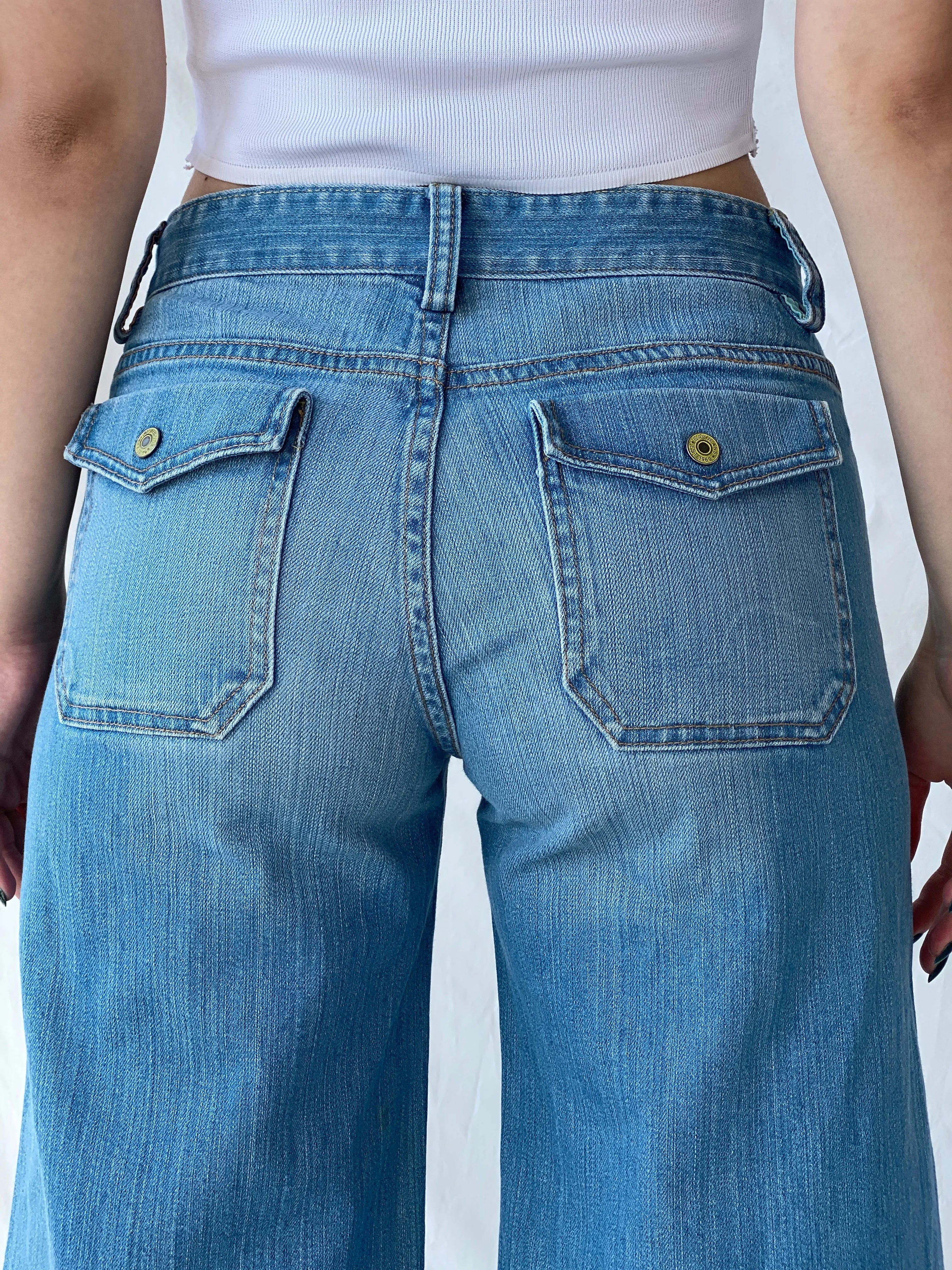GAP Knee Length Jorts Mid-Rise Denim Shorts - 38EUR - Balagan Vintage Shorts 00s, 90s, Bermuda Shorts, Mira, Office core, shorts, striped, winter