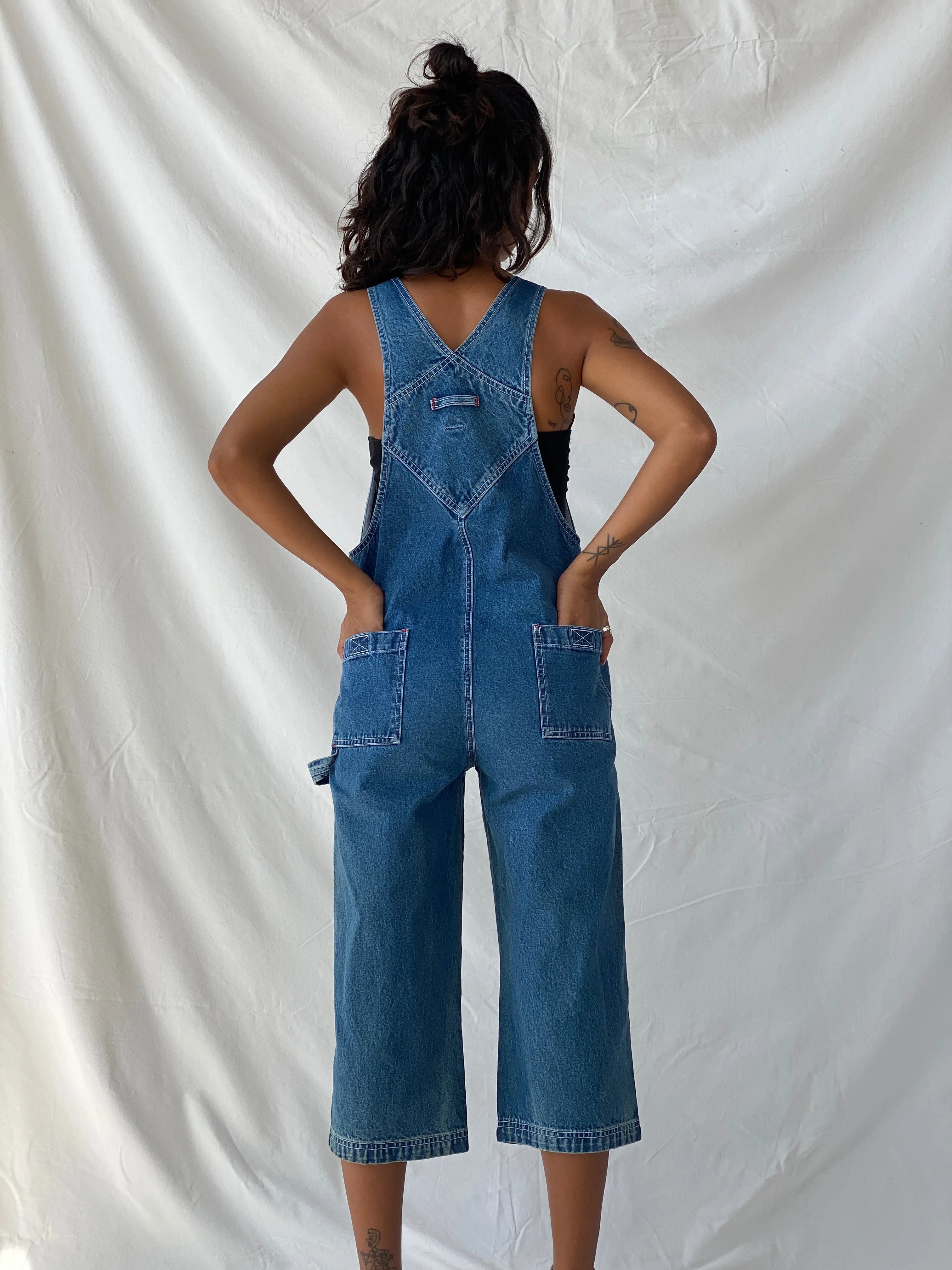 GAP Wide-Leg Non-Stretch Denim Overalls - XS - Balagan Vintage Overalls consignment, denim, overalls, Tojan