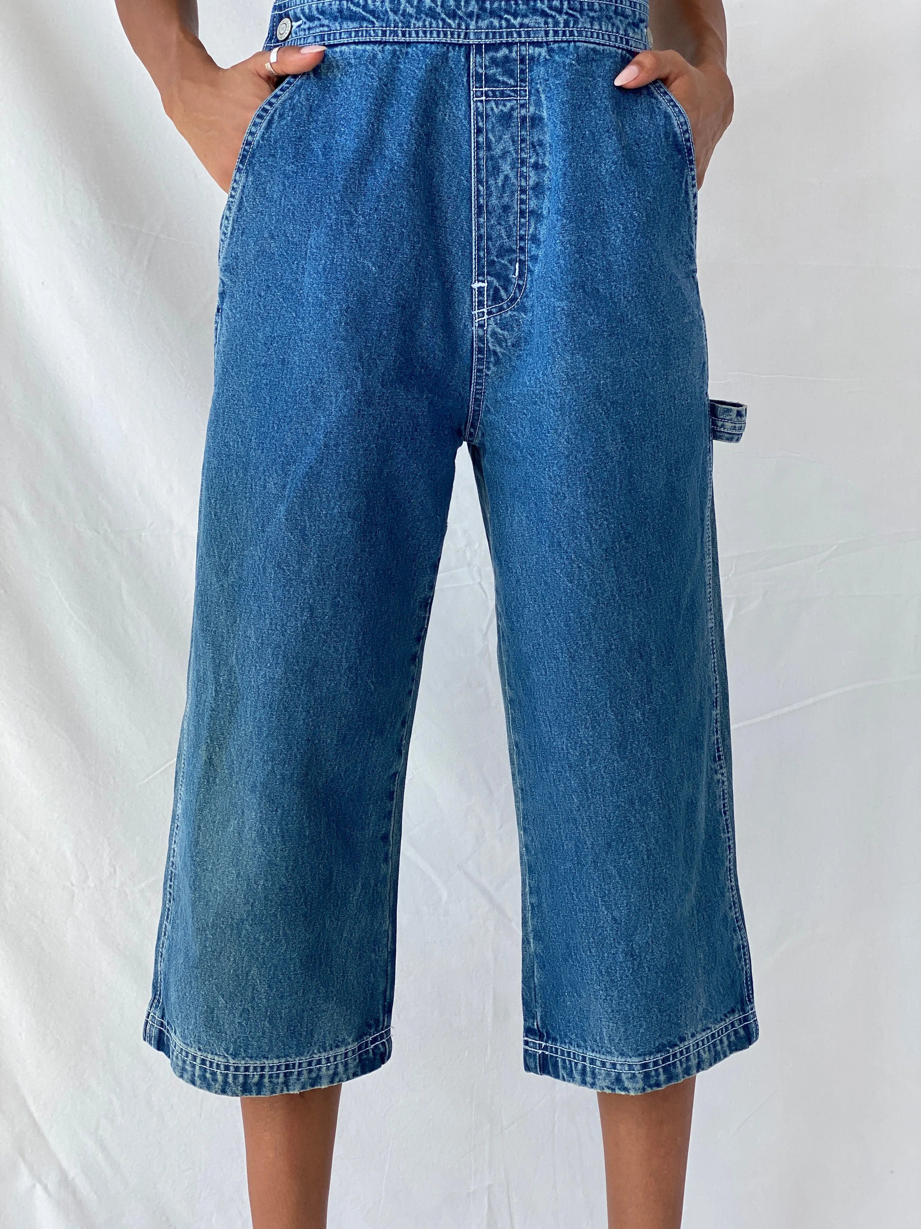GAP Wide-Leg Non-Stretch Denim Overalls - XS - Balagan Vintage Overalls consignment, denim, overalls, Tojan