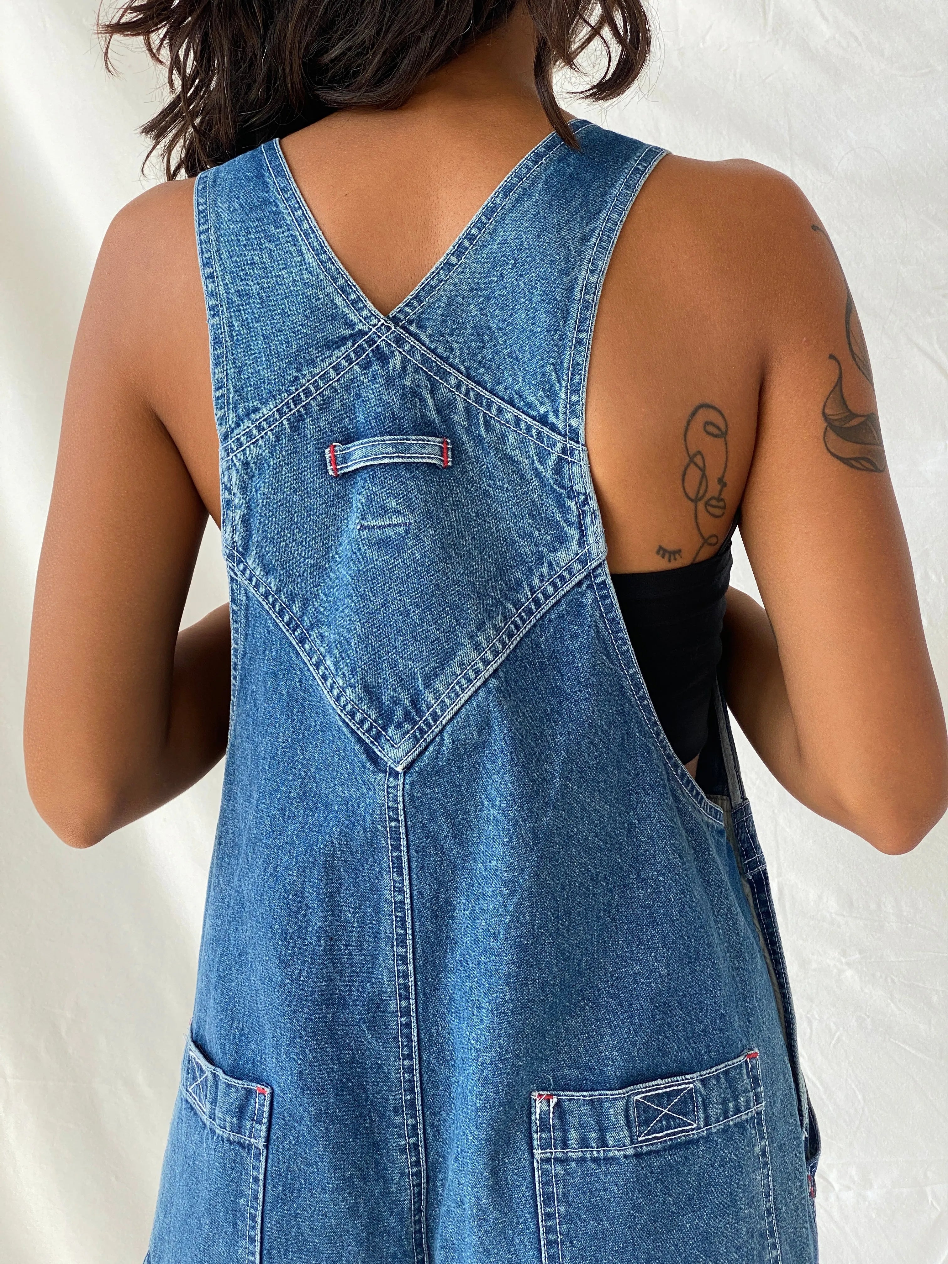 GAP Wide-Leg Non-Stretch Denim Overalls - XS - Balagan Vintage Overalls consignment, denim, overalls, Tojan