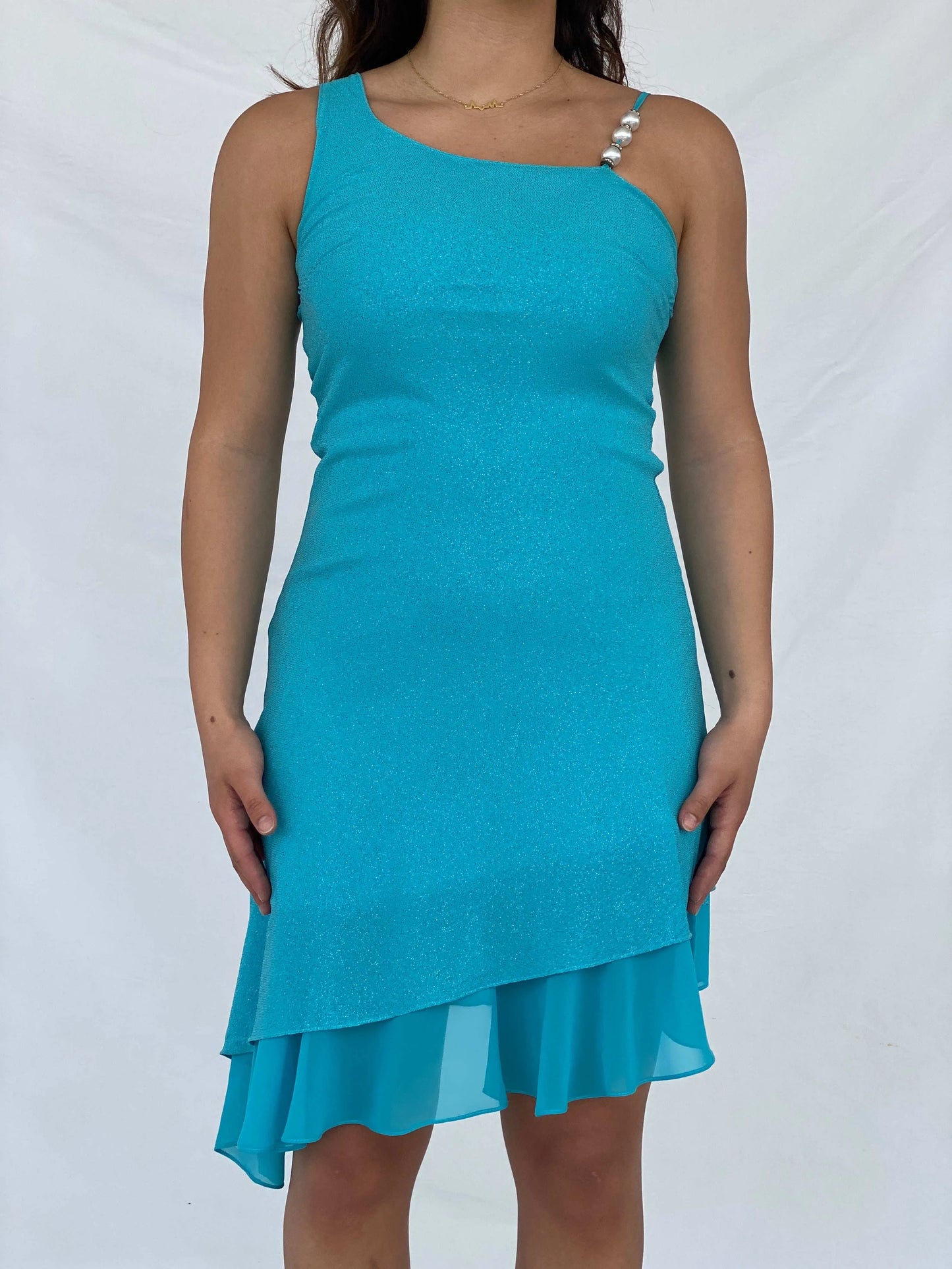 Gorgeous Shimmery Y2K Midi Dress - Size M - Balagan Vintage Midi Dress 00s, Lana, midi dress, summer
