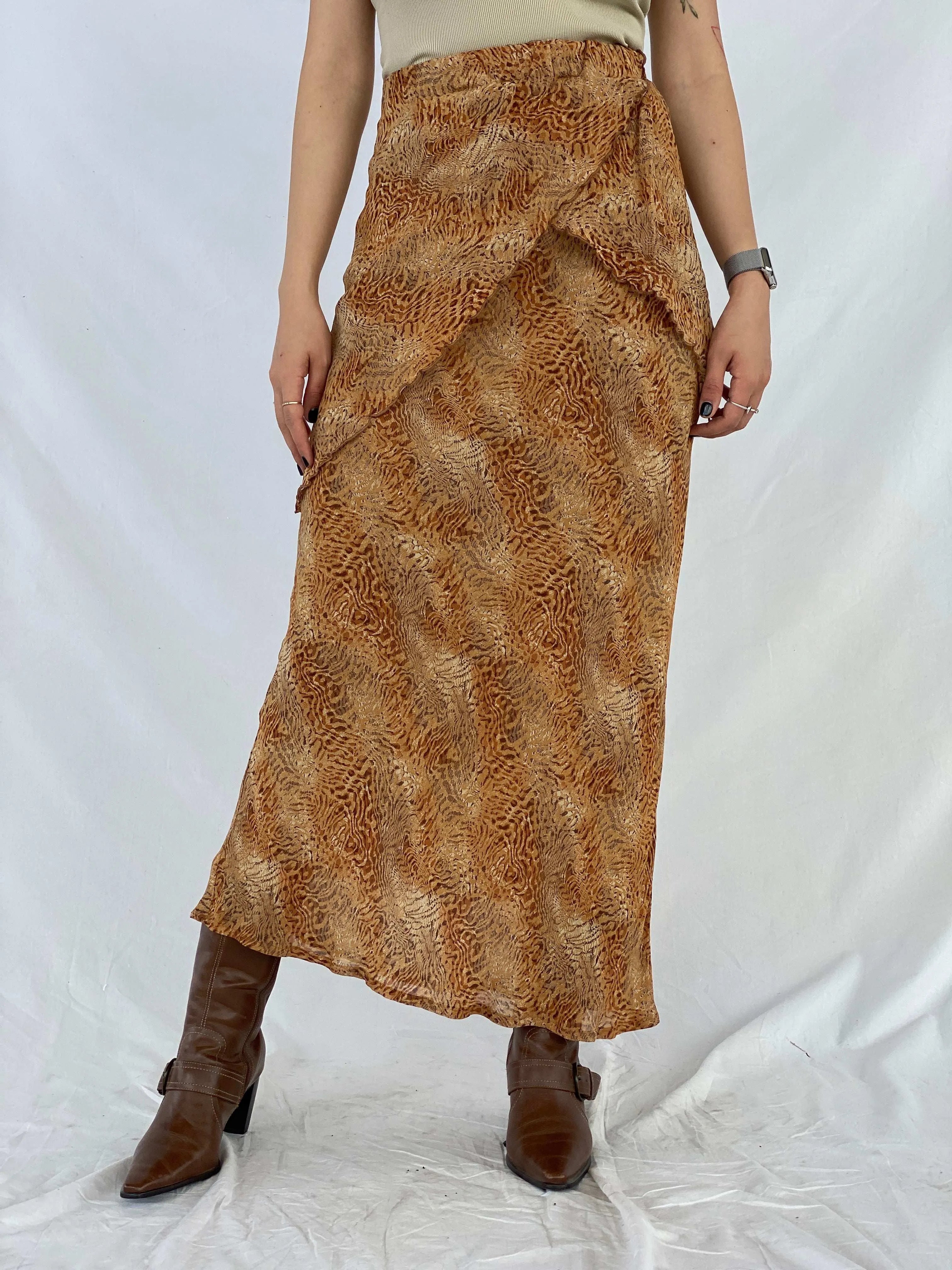 Gorgeous Y2K Promod Maxi Layered Skirt - Size Medium - Balagan Vintage Maxi Skirt 00s, maxi skirt, Mira, skirt