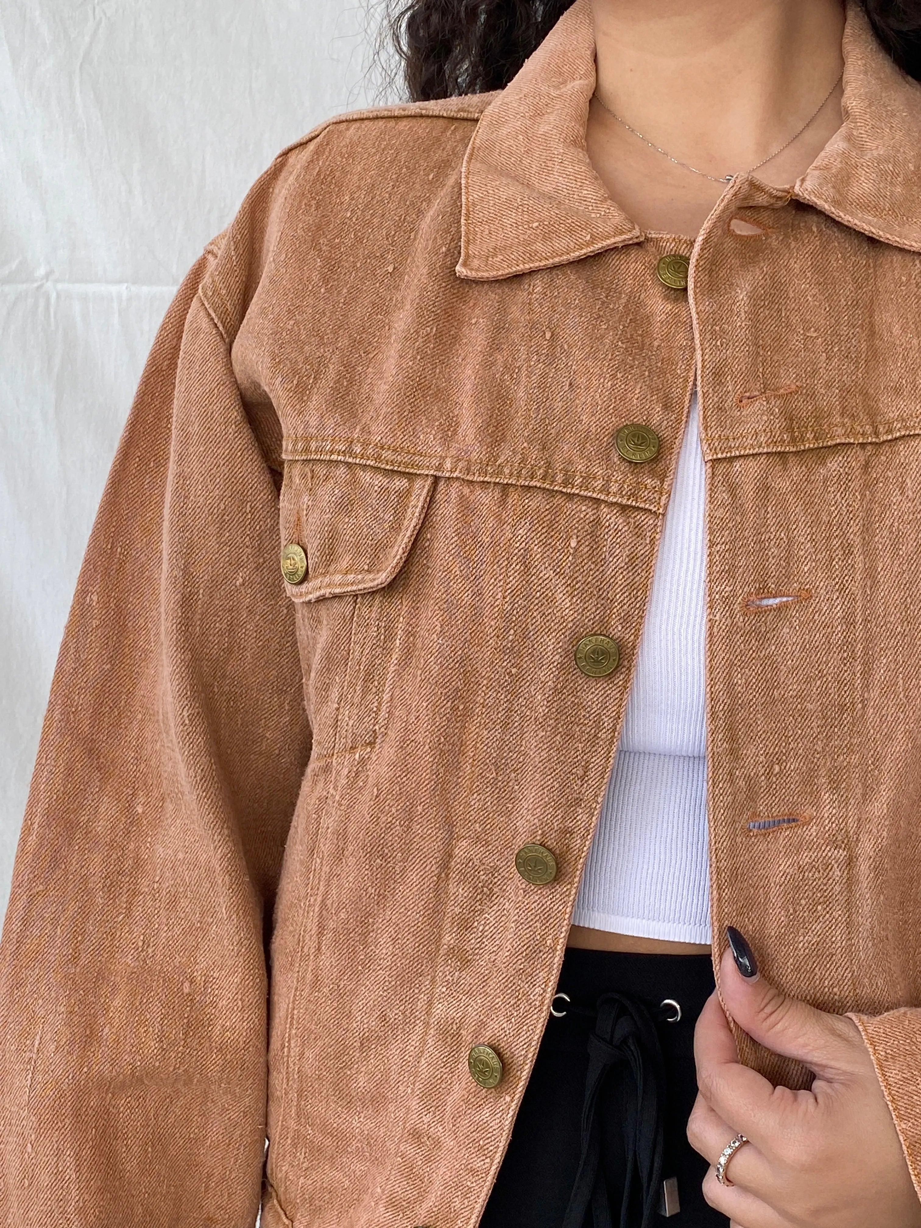 Hanfhaus Berlin Hemp Denim Jacket - M - Balagan Vintage Denim Jacket 00s, 90s, denim, denim jacket, Dina