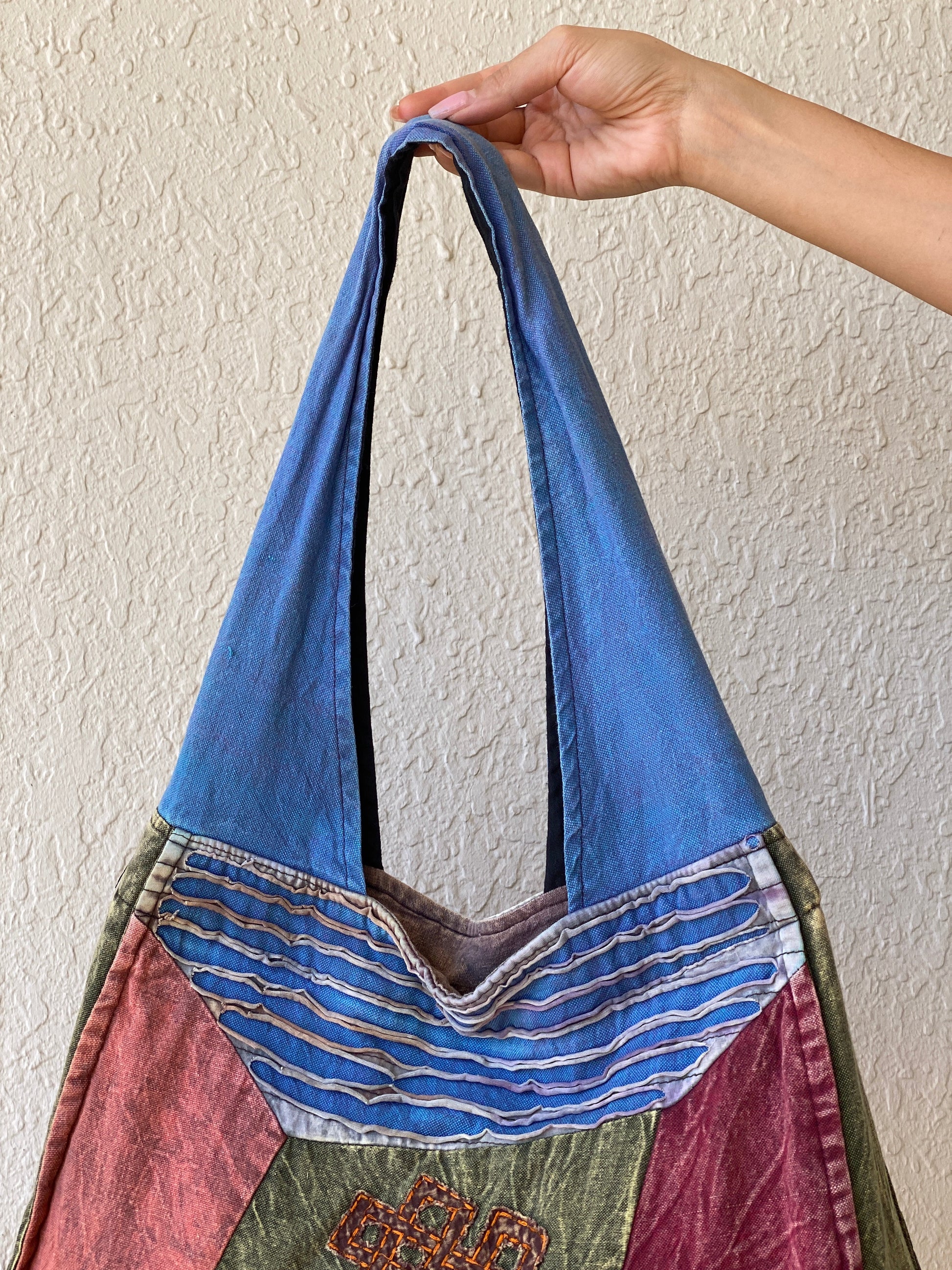 Hippie Hobo Bohemian Multi-colored Patchwork Cotton Shoulder Bag - Balagan Vintage Shoulder Bag 00s, 90s, bag, Boho, NEW IN, shoulder bag, Y2K