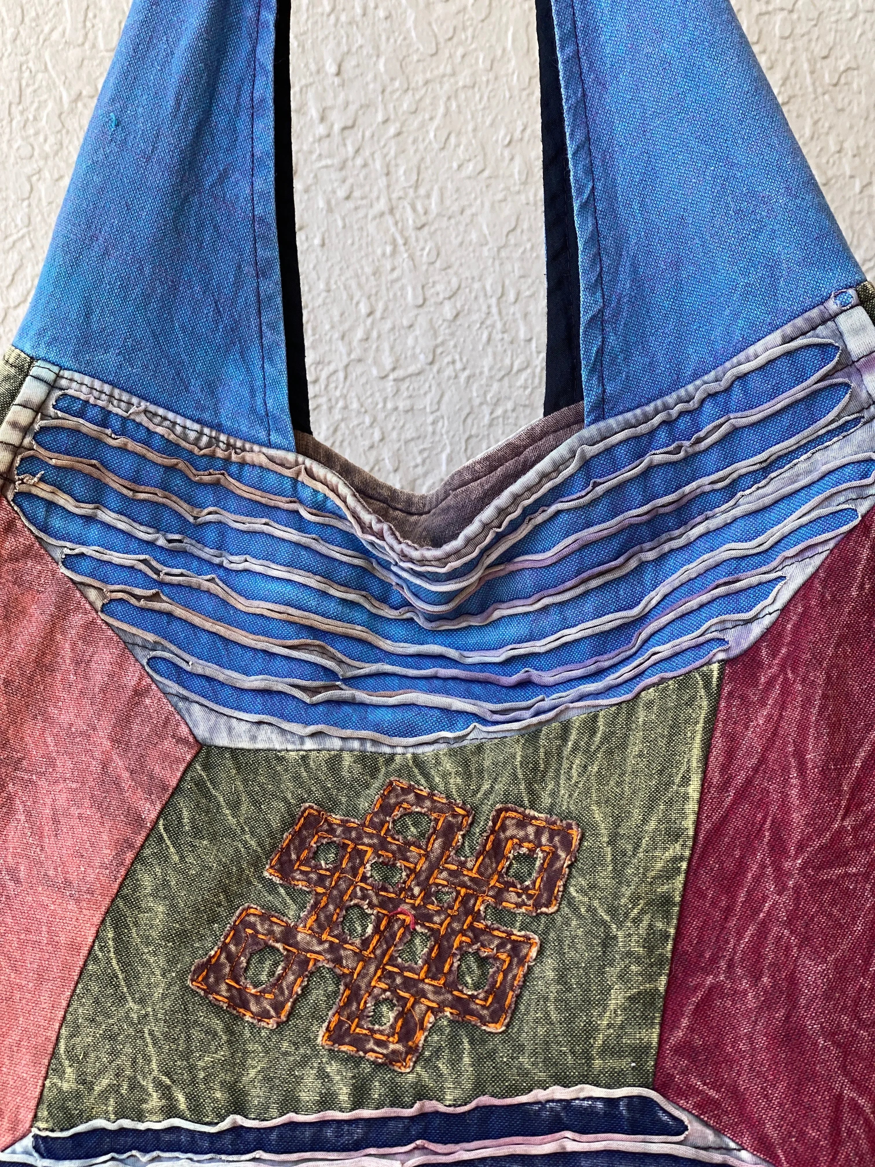 Hippie Hobo Bohemian Multi-colored Patchwork Cotton Shoulder Bag - Balagan Vintage Shoulder Bag 00s, 90s, bag, Boho, NEW IN, shoulder bag, Y2K
