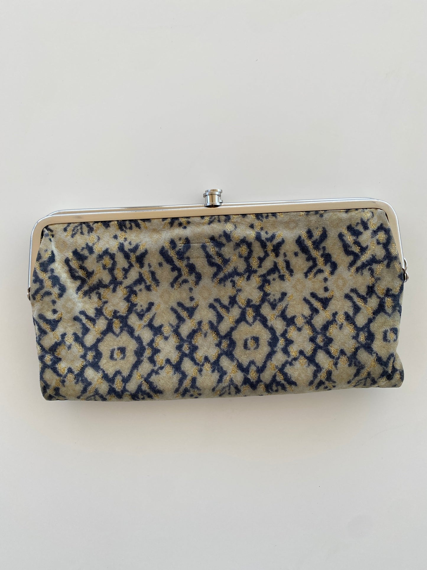 Hobo Blue & Tan Genuine Leather Clutch Wallet - Balagan Vintage Clutch 00s, 90s, bag, consignment, NEW IN, Rand, shoulder bag, Y2K
