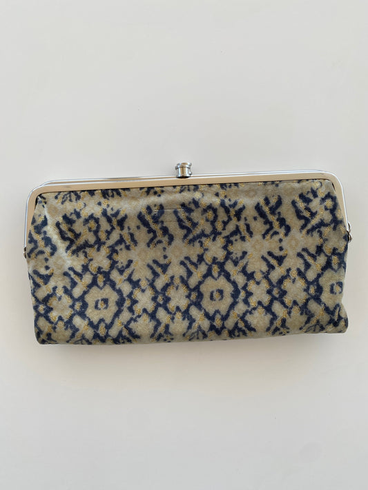 Hobo Blue & Tan Genuine Leather Clutch Wallet - Balagan Vintage Clutch 00s, 90s, bag, consignment, NEW IN, Rand, shoulder bag, Y2K