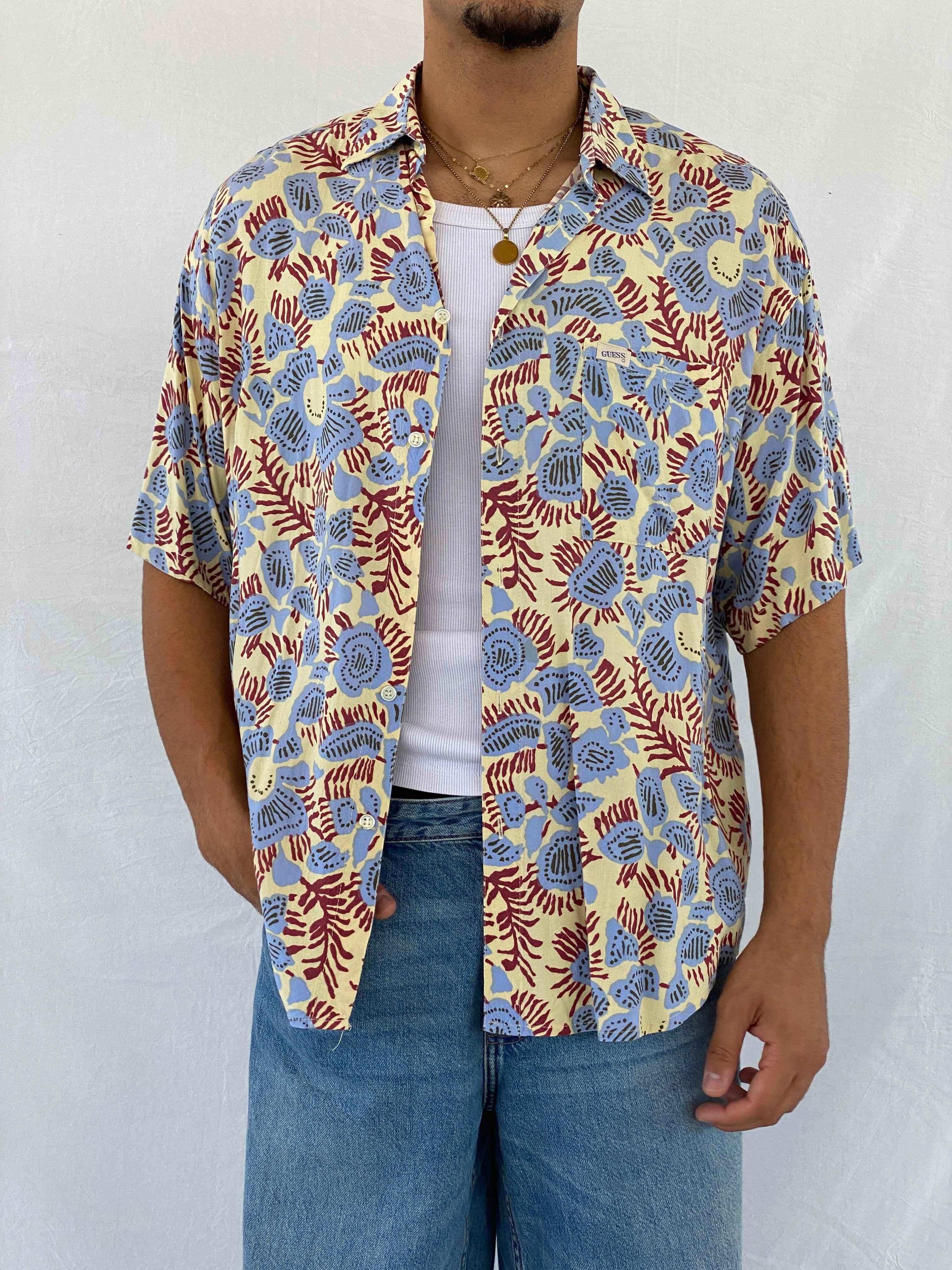 Vintage Guess Printed Shirt - Balagan Vintage Half Sleeve Shirt 00s, 90s, Abdullah, guess, half sleeve shirt, men, NEW IN