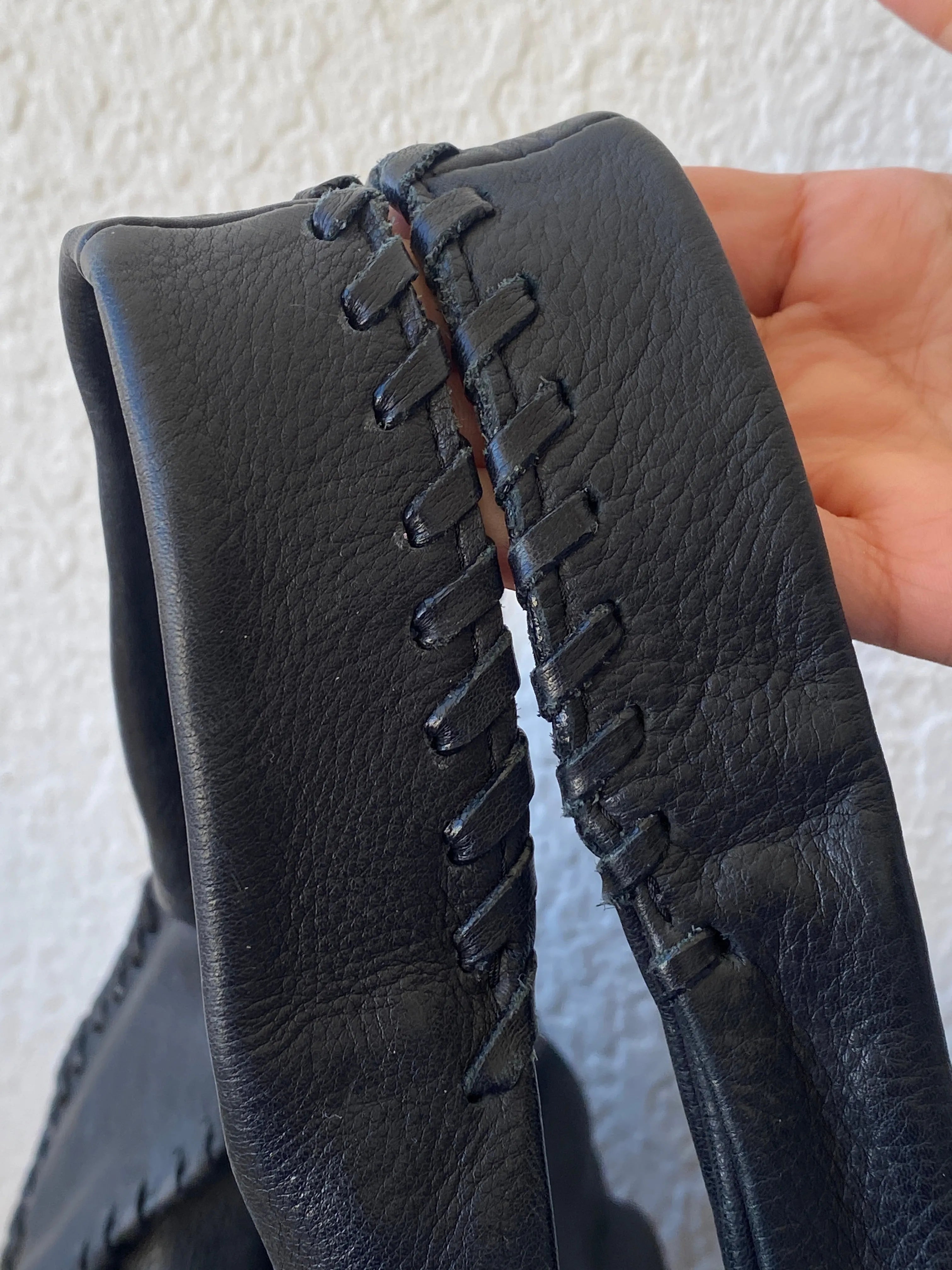 Jimmy Choo Textured Leather Large Hobo Black Shoulder Bag - Balagan Vintage Handbags 90s, bag, black leather, consignment, genuine leather, shoulder bag, Tasnimk