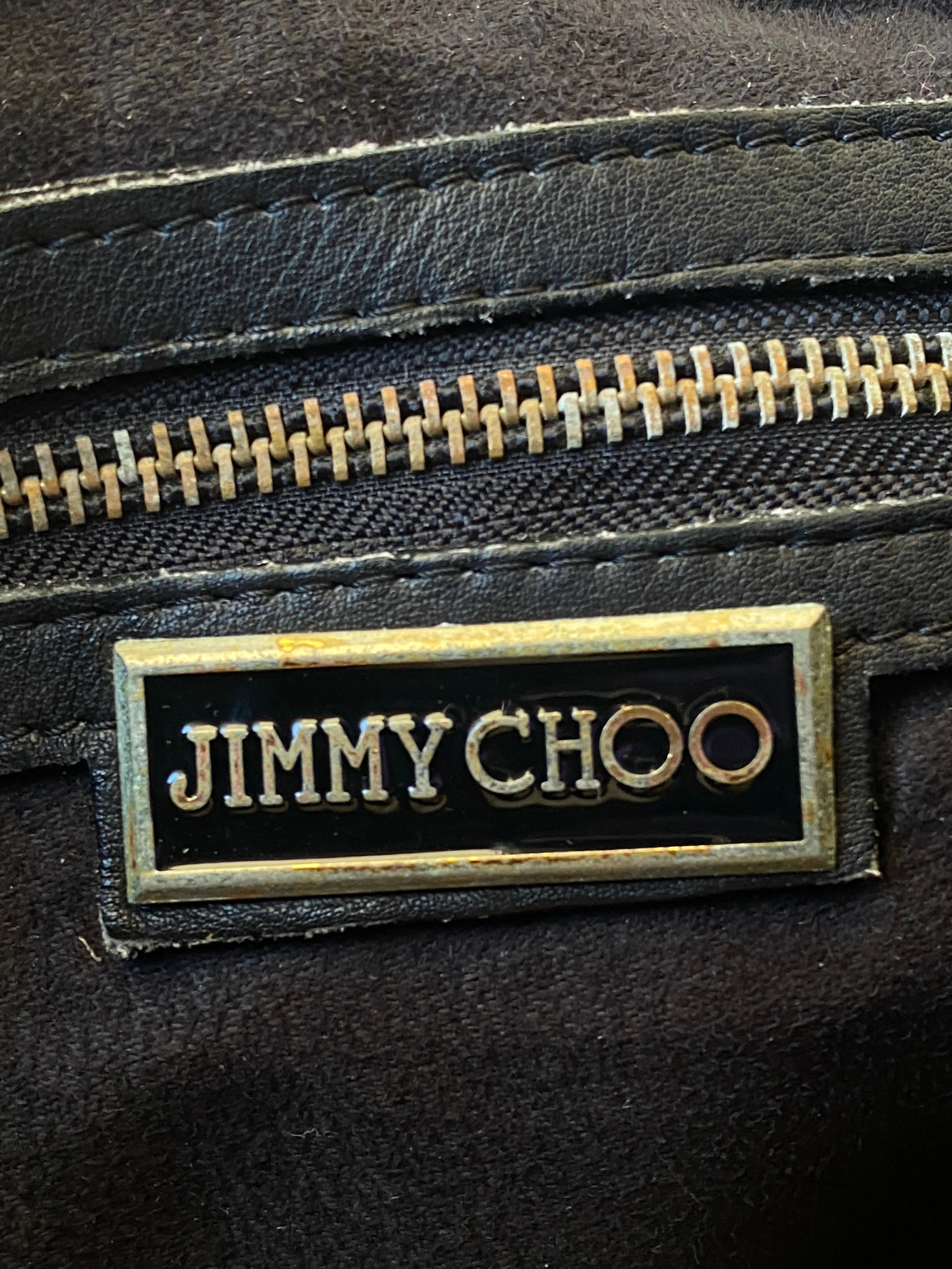 Jimmy Choo Textured Leather Large Hobo Black Shoulder Bag - Balagan Vintage Handbags 90s, bag, black leather, consignment, genuine leather, shoulder bag, Tasnimk