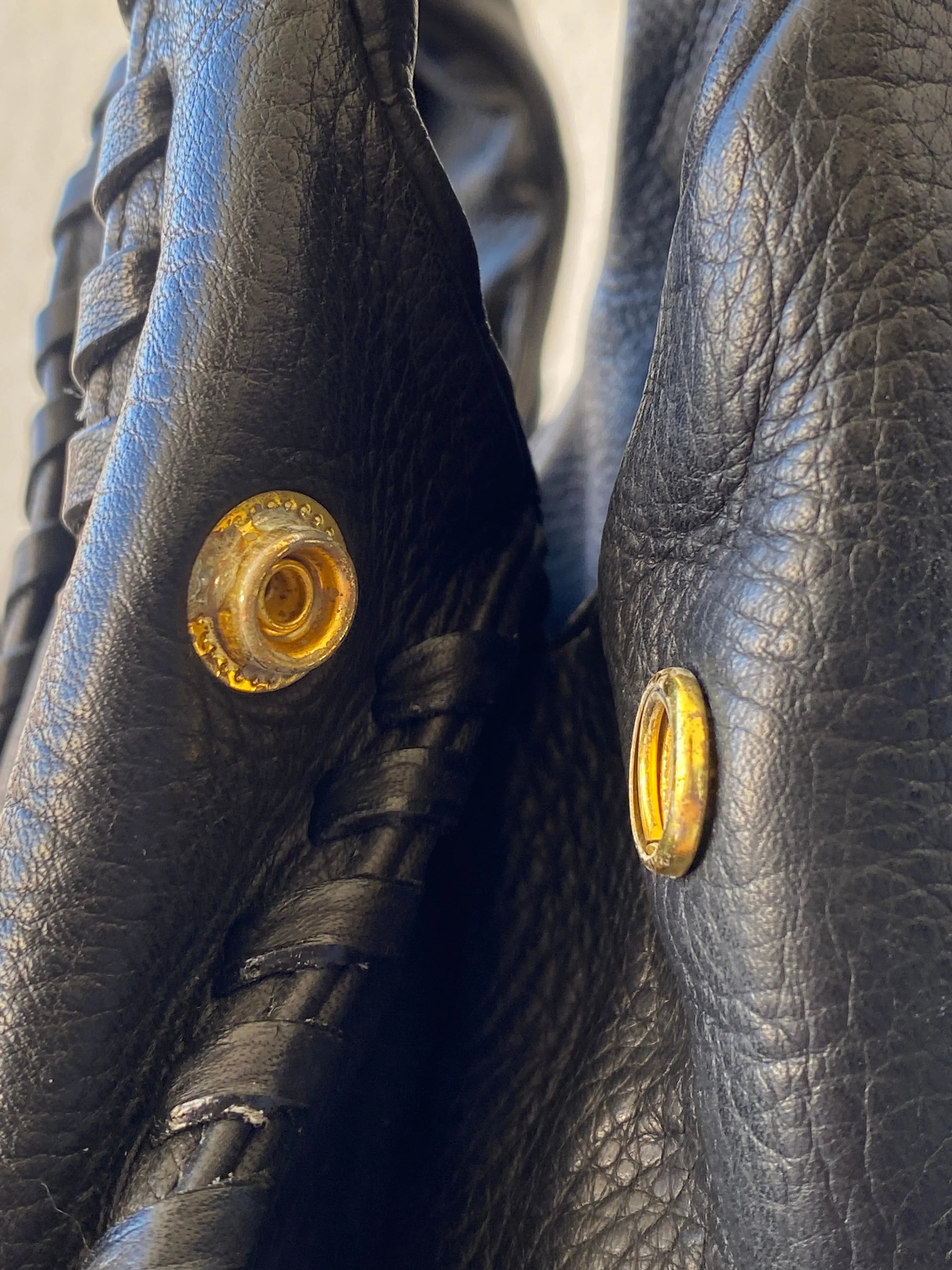 Jimmy Choo Textured Leather Large Hobo Black Shoulder Bag - Balagan Vintage Handbags 90s, bag, black leather, consignment, genuine leather, shoulder bag, Tasnimk