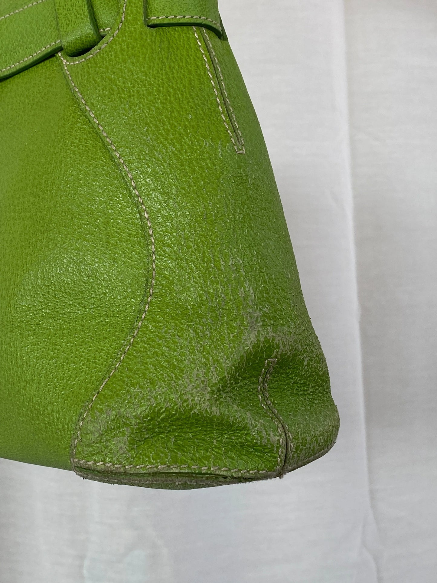 Kate Spade Leather Horseshoe Satchel Green Shoulder Bag - Balagan Vintage Handbags 90s