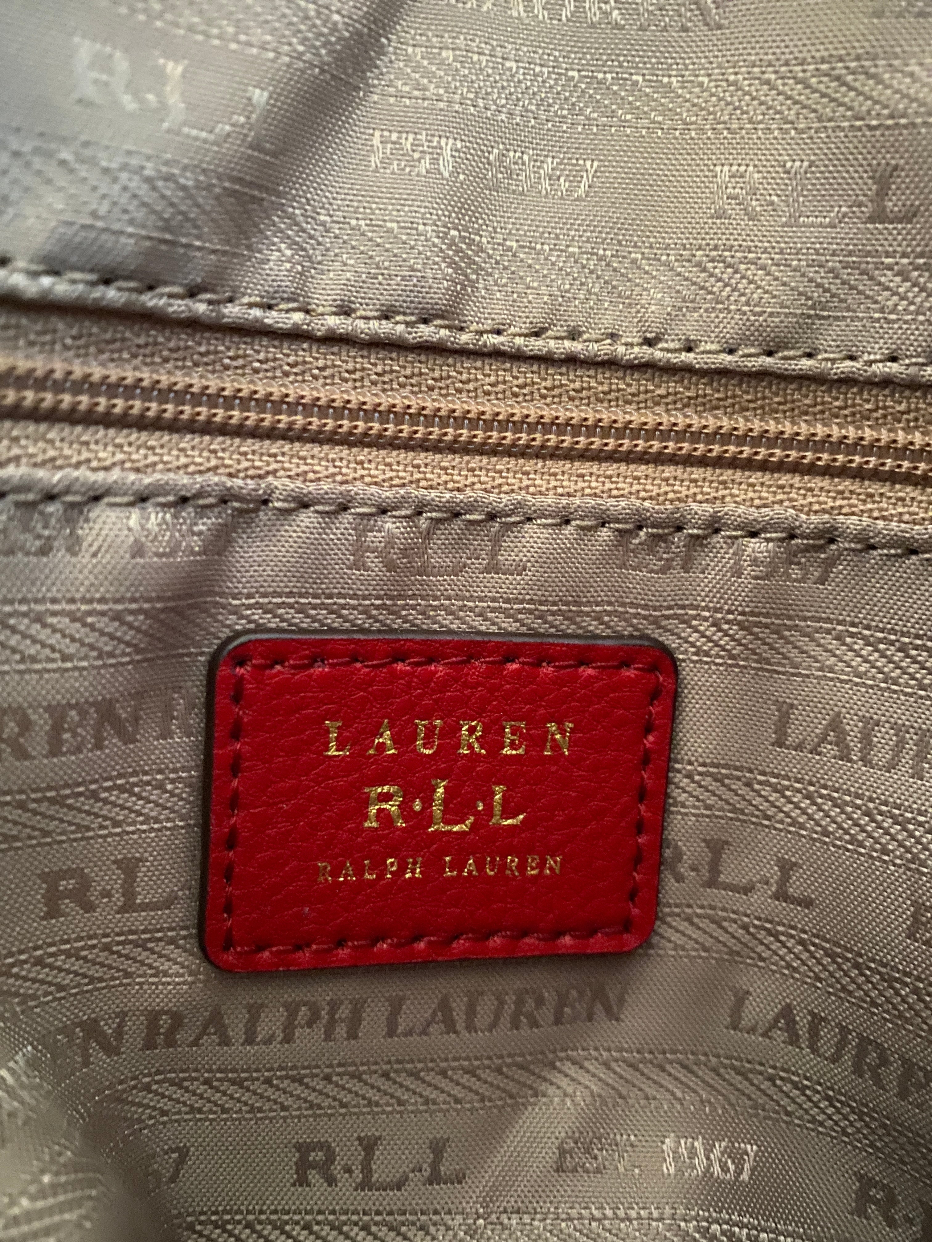 Lauren by Ralph Lauren Red Leather Messenger Crossbody Bag - Balagan Vintage Shoulder Bag bag, NEW IN, ralph lauren, red leather, shoulder bag, Y2K