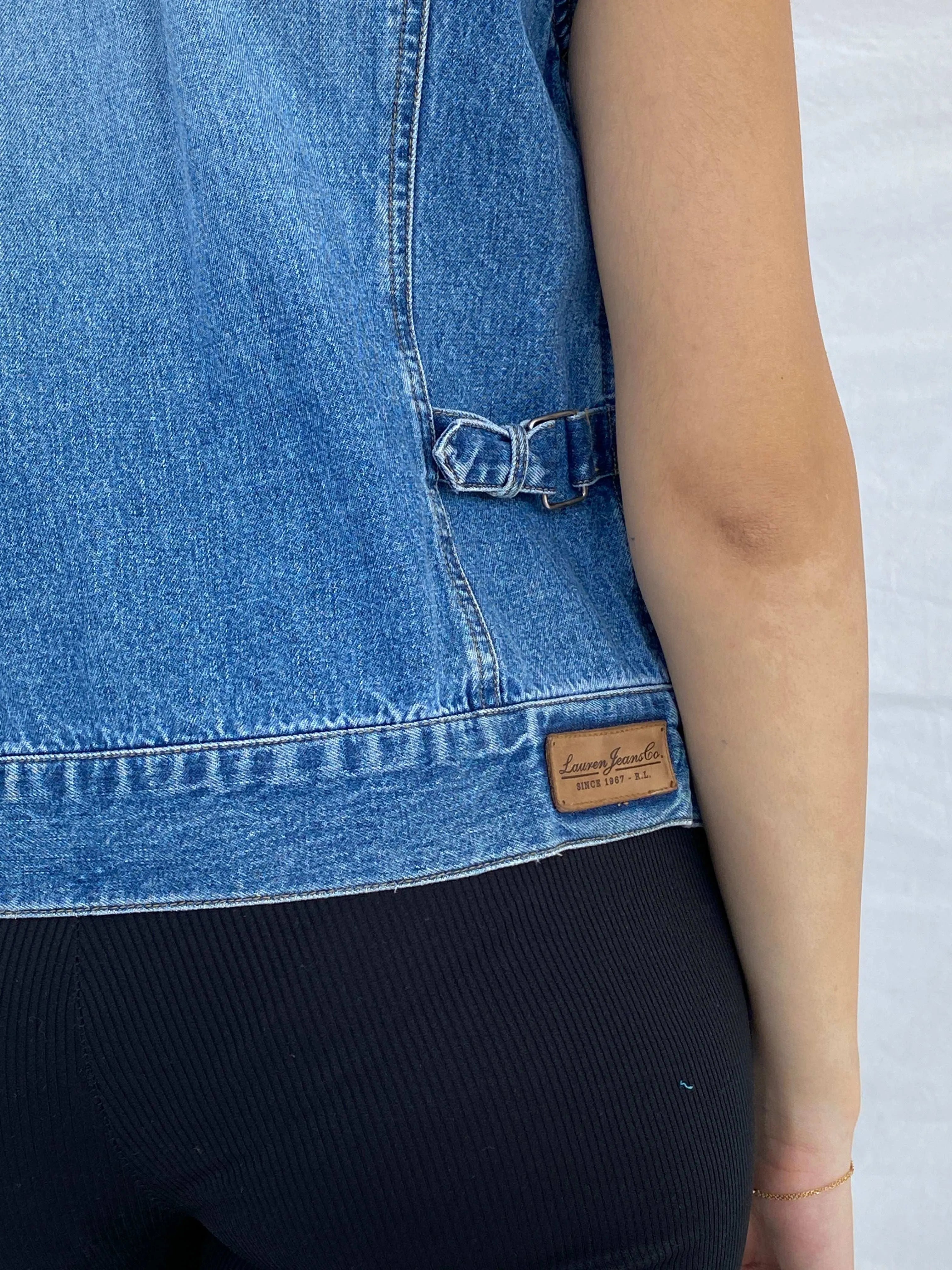 Lauren Jeans Co. By Ralph Lauren Denim Vest - Balagan Vintage Denim Vest 00s, denim, denim vest, Juana, outerwear, ralph lauren, vintage