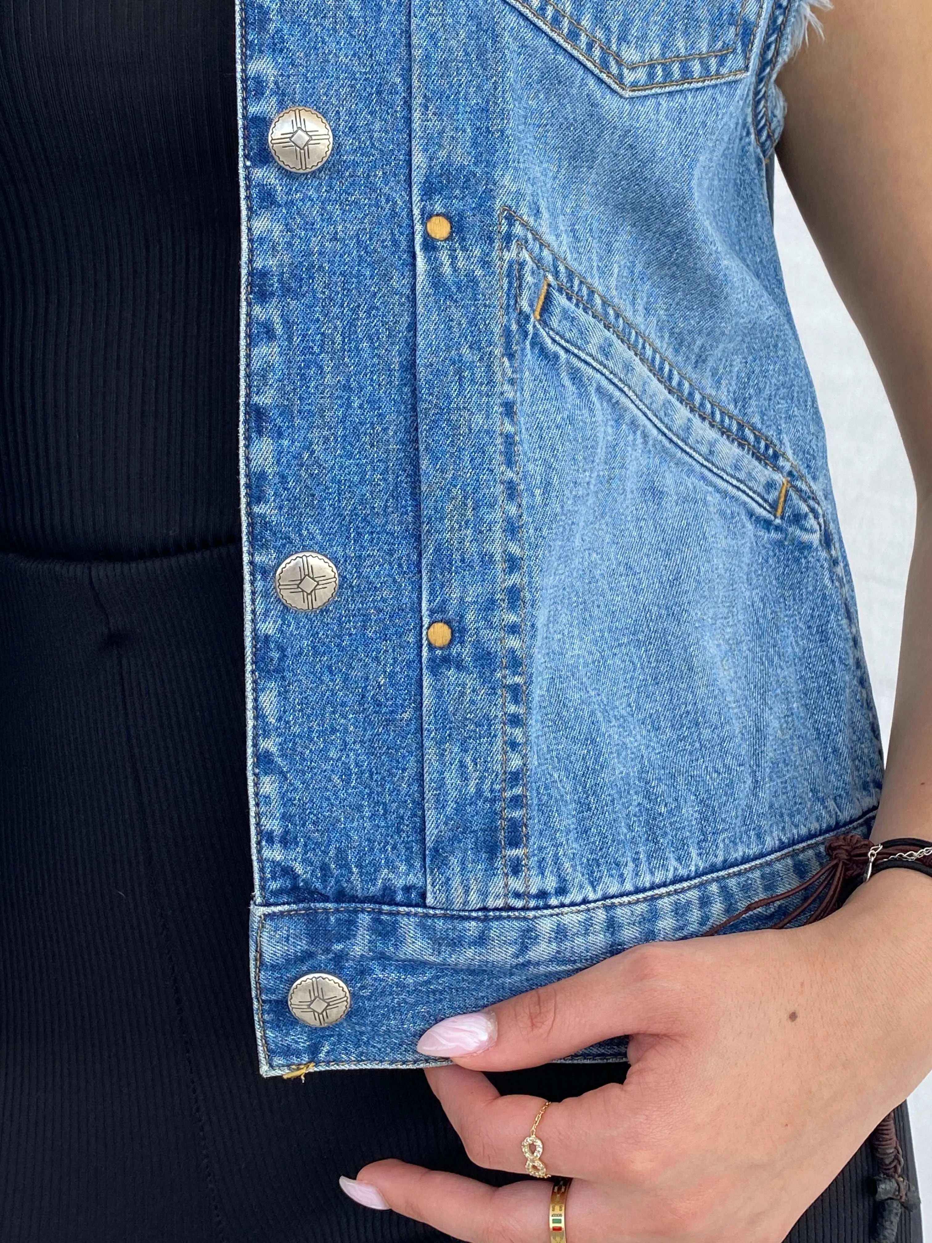 Lauren Jeans Co. By Ralph Lauren Denim Vest - Balagan Vintage Denim Vest 00s, denim, denim vest, Juana, outerwear, ralph lauren, vintage