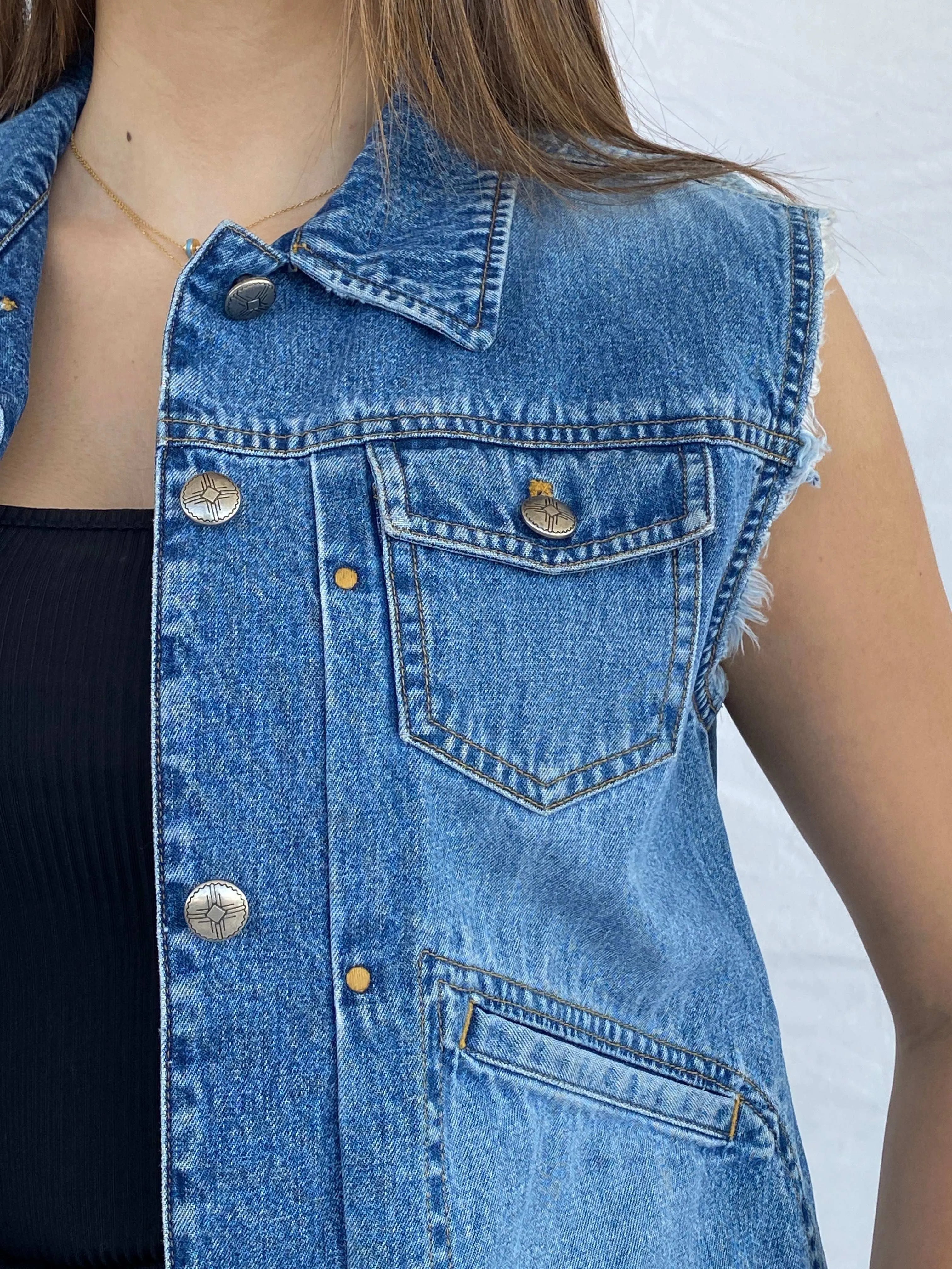 Lauren Jeans Co. By Ralph Lauren Denim Vest - Balagan Vintage Denim Vest 00s, denim, denim vest, Juana, outerwear, ralph lauren, vintage