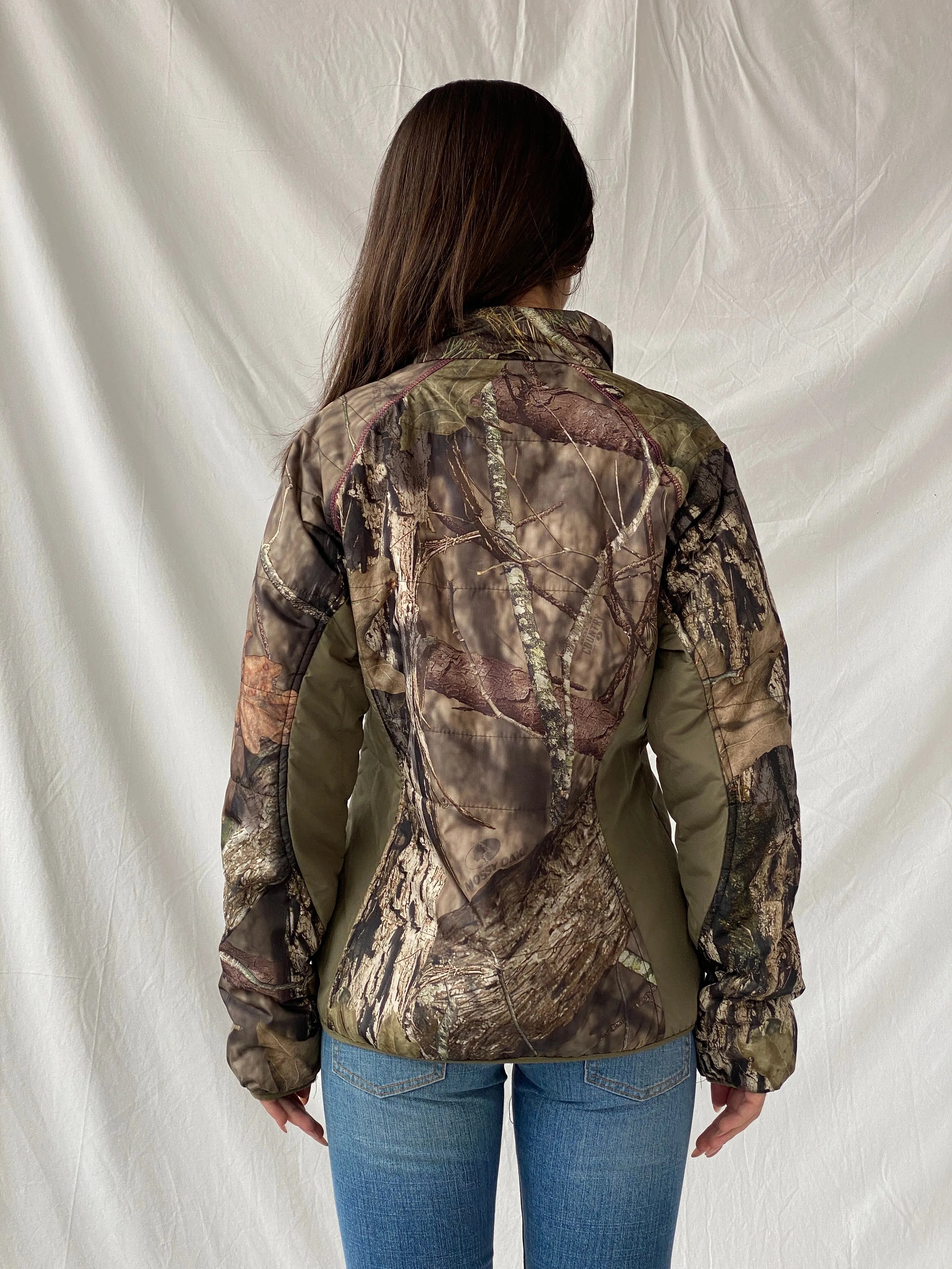 Mossy Oak Women’s Hunting Puffer Jacket with Pink Lining - S - Balagan Vintage Puffer Jacket Christine, Coats&Jackets, consignment, Melika, puffer jacket, winter, Women's Windbreaker Jackets