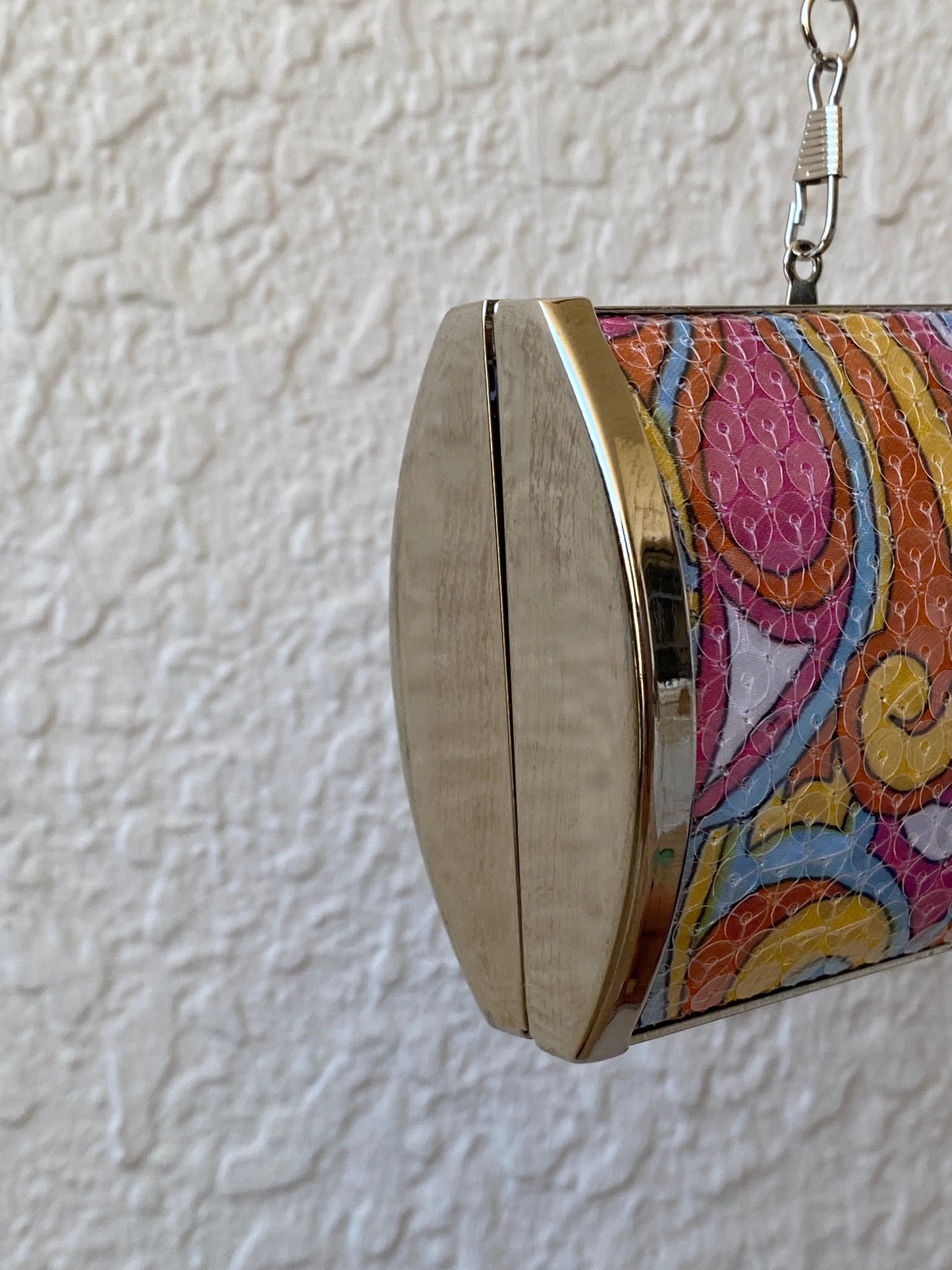Multicolor Sequined Groovy Silver Hardware Party Clutch - Balagan Vintage Clutch 00s, 90s, bag, multicolored, NEW IN, shoulder bag, summer, Y2K