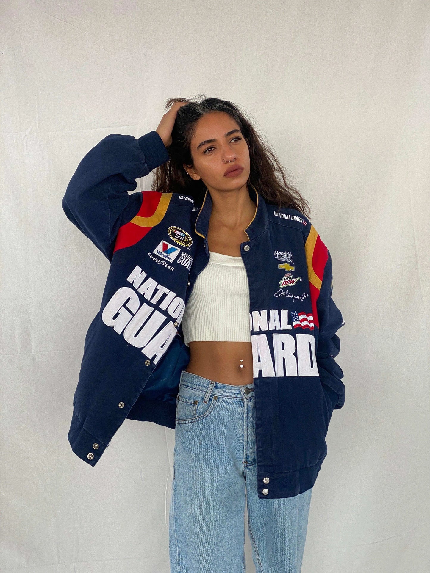 NASCAR National Guard Racing Jacket - Balagan Vintage Racing Jacket heavy jacket, jacket, racing jacket, Tojan