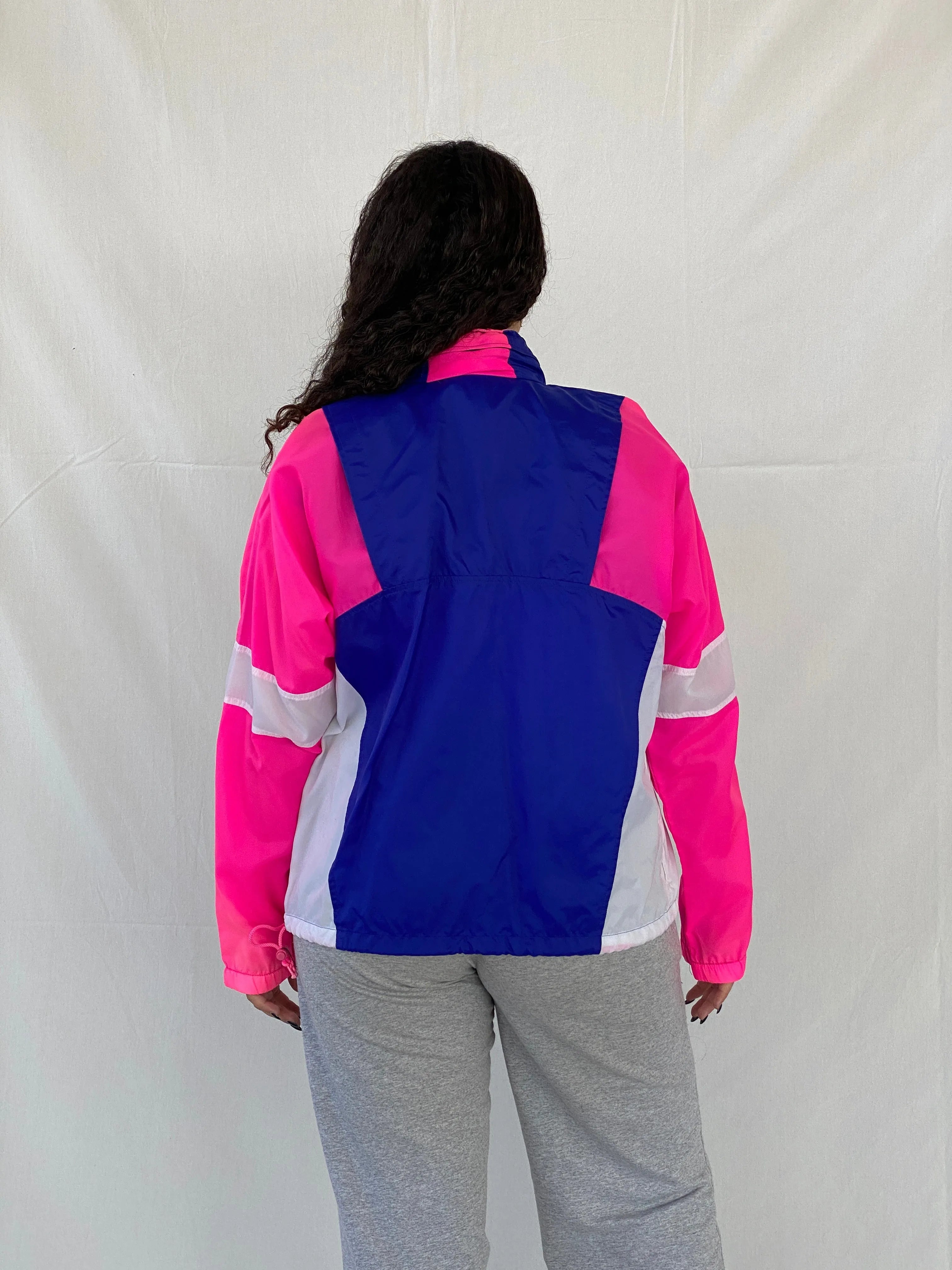Nike Navy and Pink Windbreaker Women’s Sports Jacket - M - Balagan Vintage Windbreaker Jacket 00s, 90s, Coats&Jackets, Dina, vintage windbreaker, windbreaker, windbreaker jacket, Women's Windbreaker Jackets