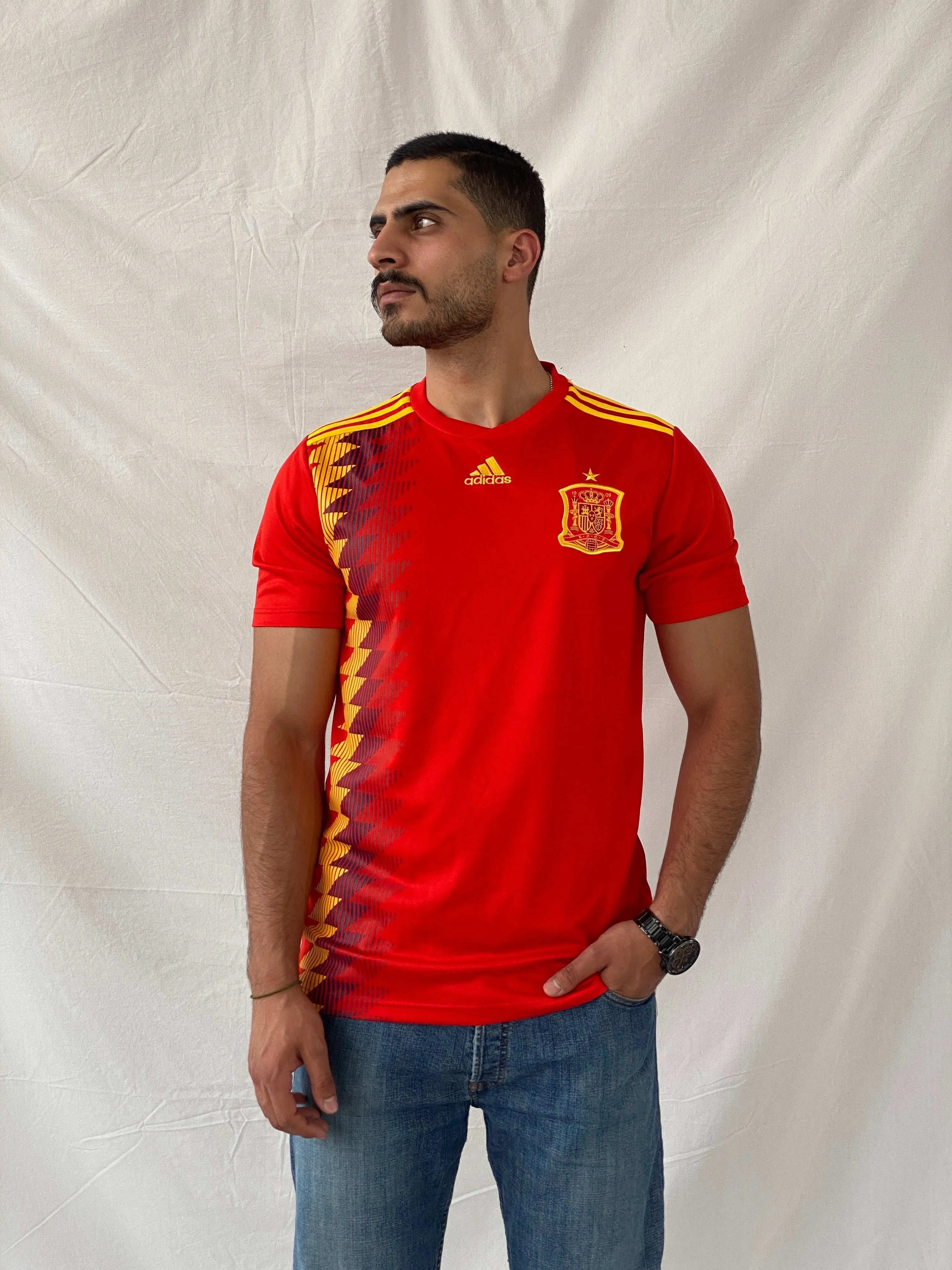 NWT 2018 Adidas Spain National Team Soccer Men’s Red Jersey - XL - Balagan Vintage Half Sleeve Top 00s, adidas, consignment, Jersey, Joe, men top, Ramez