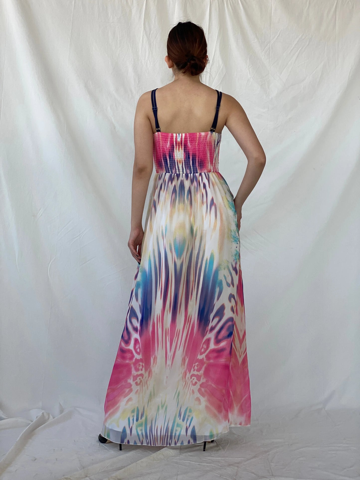 NWT Little Mistress London Maxi Beaded Water Color Dress - M - Balagan Vintage Maxi Dress Ayah, consignment, dress, maxi dress, Sadouf, Wedding Guest, winter