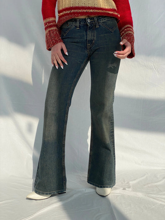 Pepe Jeans London Women’s Flared Mid-Rise Jeans - 36EUR - Balagan Vintage Corduroy Pants 00s, Fatima, flare jeans, jeans, winter