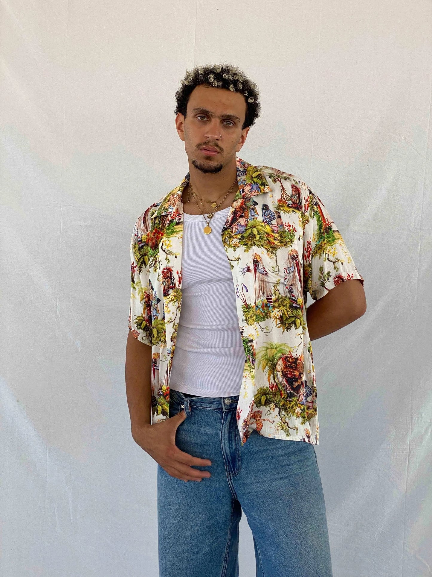 Potato Head Hawaiian Shirt - Balagan Vintage Half Sleeve Shirt Abdullah, half sleeve shirt, Hawaiian shirt