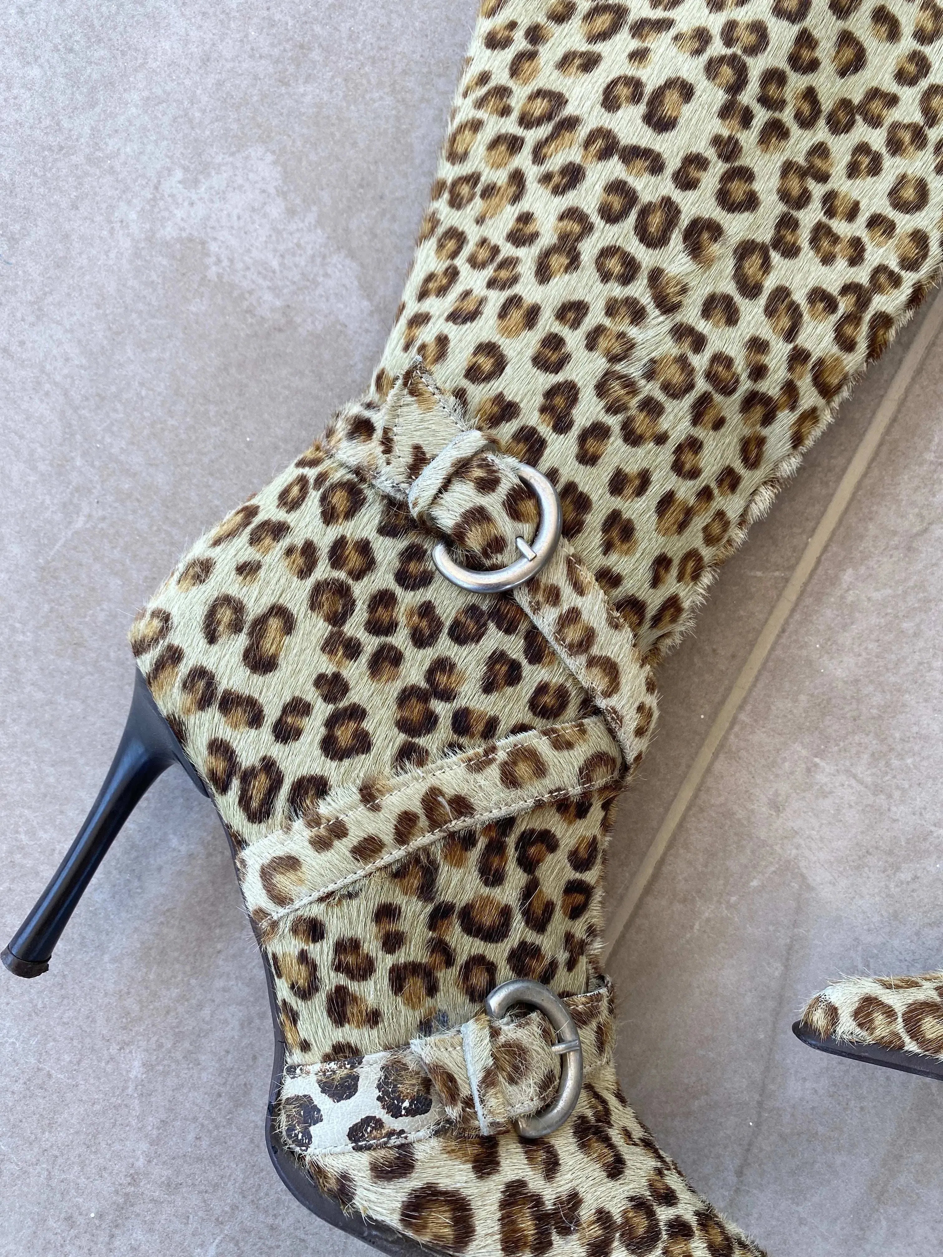 RIPA Italy Vintage Cheetah Leopard Print High Heel Boots - Balagan Vintage Boots 00s, 90s, Boots, Deals, guess, shoes