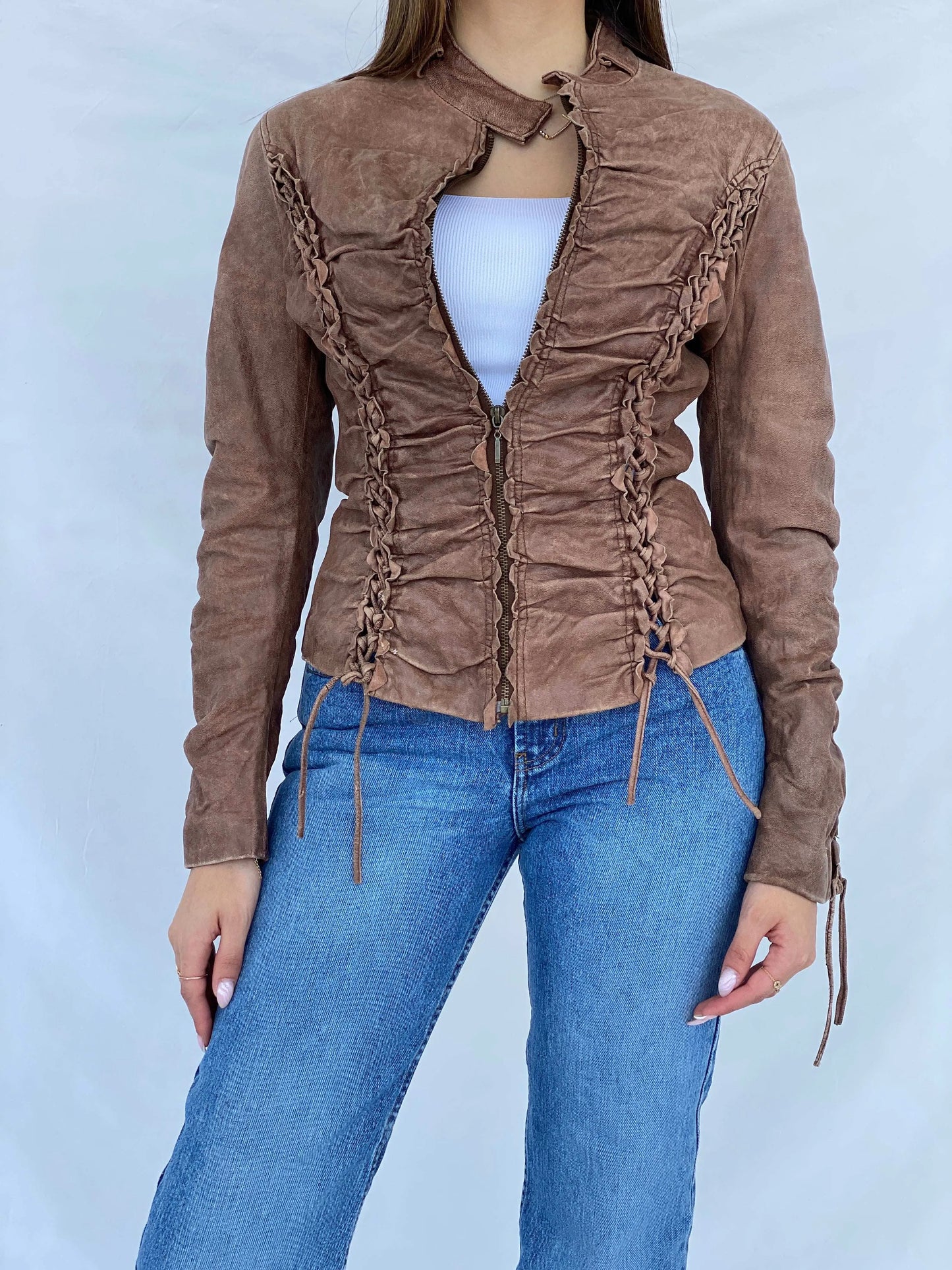 Statement Vintage N.Y.S Goat Leather Jacket - Size S - Balagan Vintage Leather Jacket 90s, Coats&Jackets, Juana, leather jacket, winter, Women's Leather Jackets