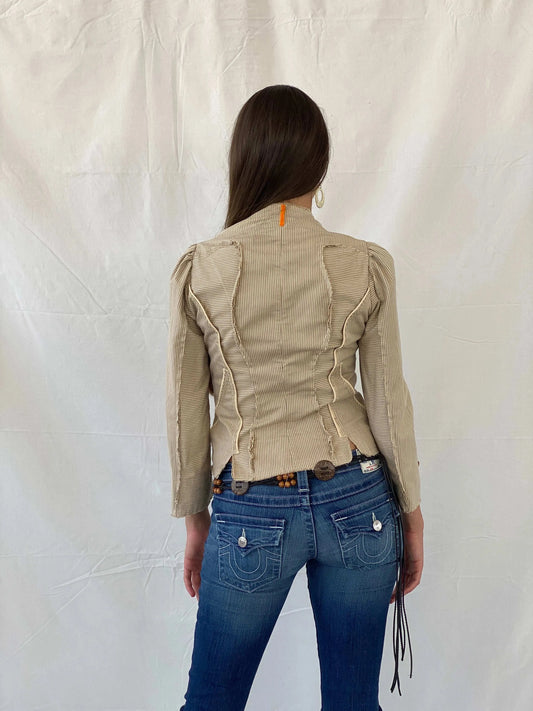 Statement Vintage Roberta Scarpa Cream Blazer - S - Balagan Vintage Blazer 00s, 90s, blazer, Mira, winter