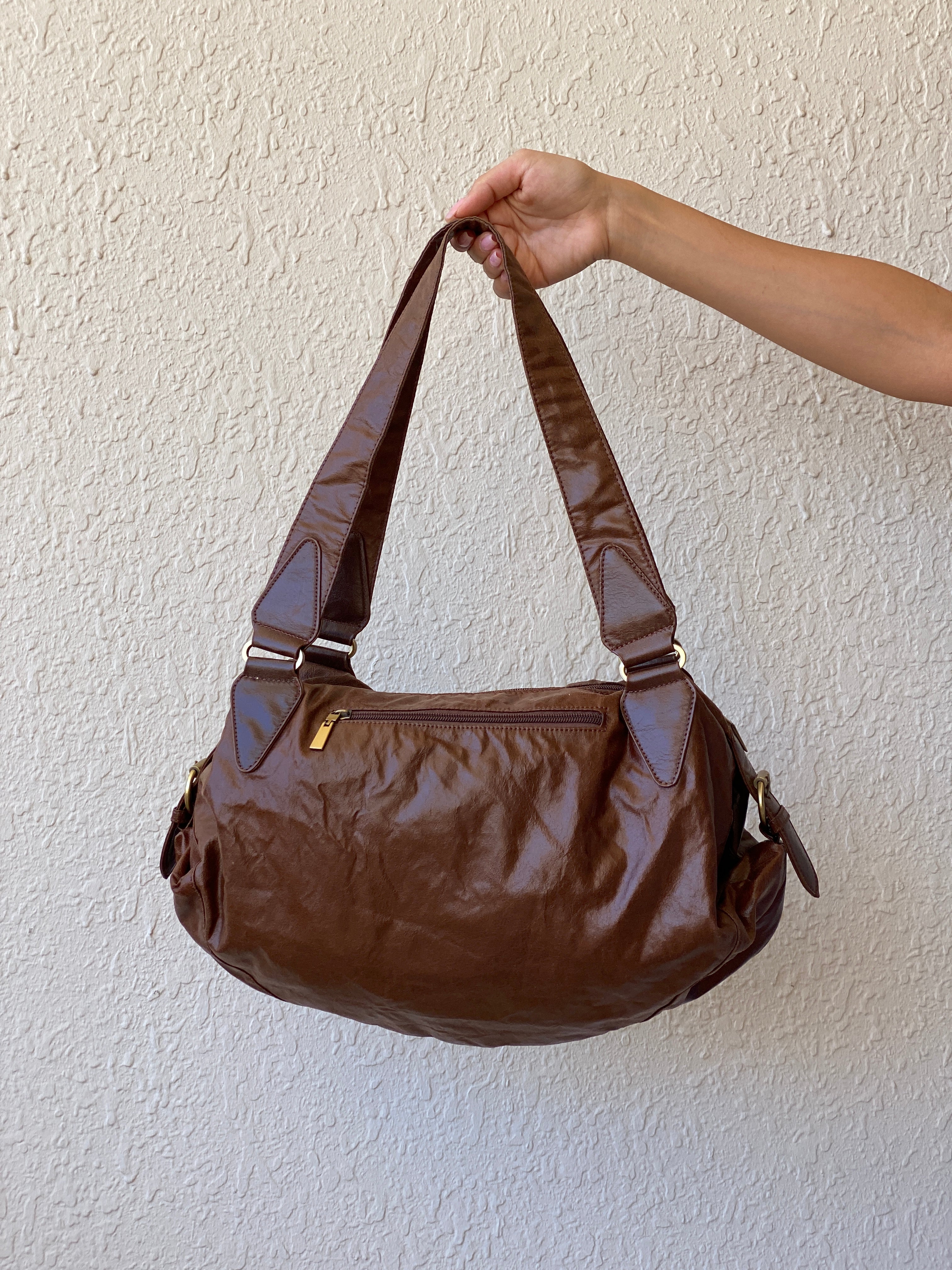 Stunning MARC PICARD Brown Purse Western Bronze Studded Shoulder Bag - Balagan Vintage Shoulder Bag 00s, 90s, bag, cowboy, NEW IN, shoulder bag, Y2K