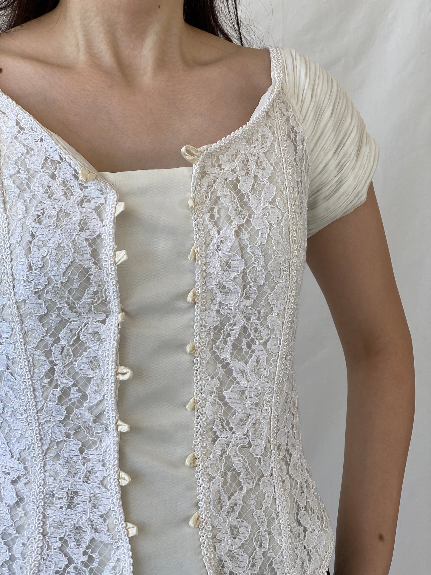 Stunning Vintage 90s Jean Allen London Lace Bustier Victorian Boned Corset Top - S - Balagan Vintage Sleeveless Top 00s, Ayah, beaded, consignment, designer, Janan, NEW IN, rare find, rare vintage, summer, women top
