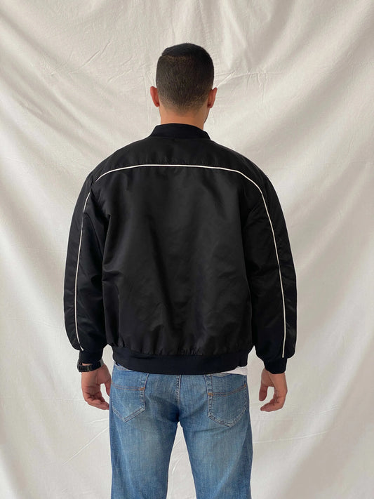Supreme NY Windbreaker Black Bomber Jacket - XL - Balagan Vintage Jacket 90s, consignment, Joe, Ramez, summer, vintage windbreaker, windbreaker, windbreaker jacket