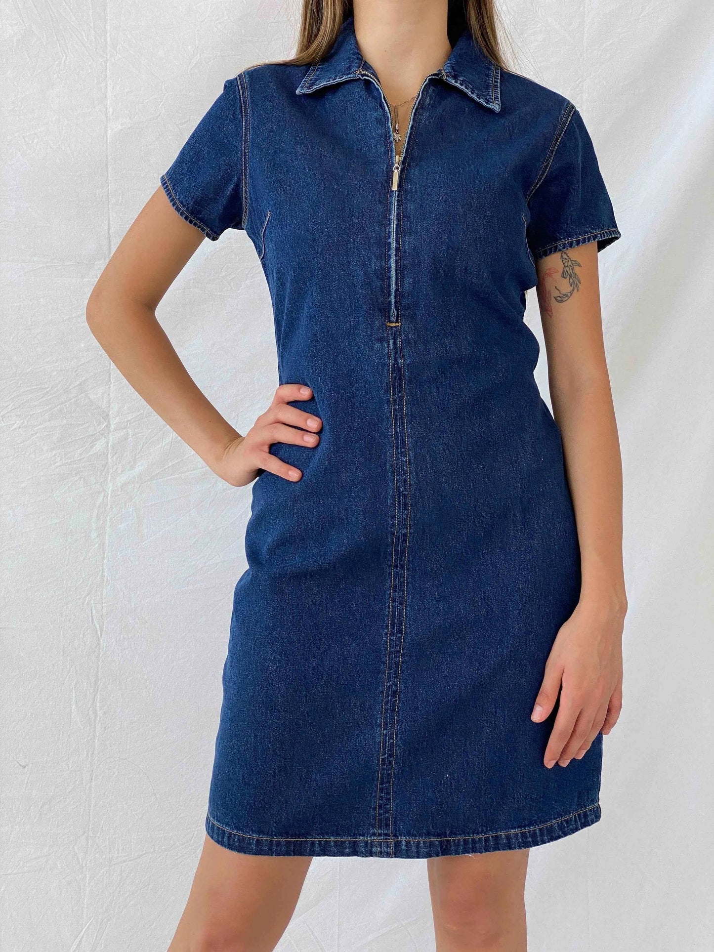 Tommy Hilfiger Midi Denim Dress - Balagan Vintage Denim Dress 00s, 90s, denim dress, midi dress, Mira