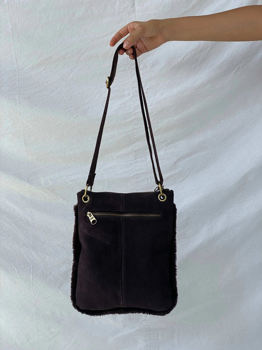 UGG Australia Chocolate Brown Crossbody Bag - Balagan Vintage Cross Body Bag 00s, 90s, bag